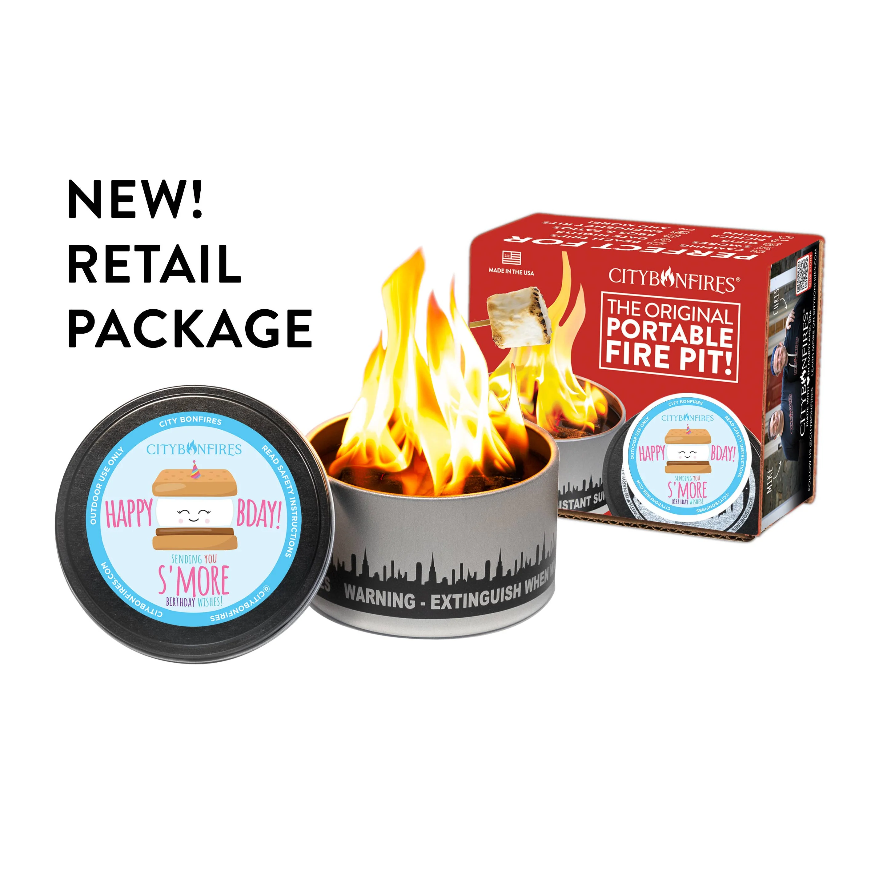 City Bonfires - Portable Fire Pits - City Bonfire - Happy Birthday Edition - Image 2