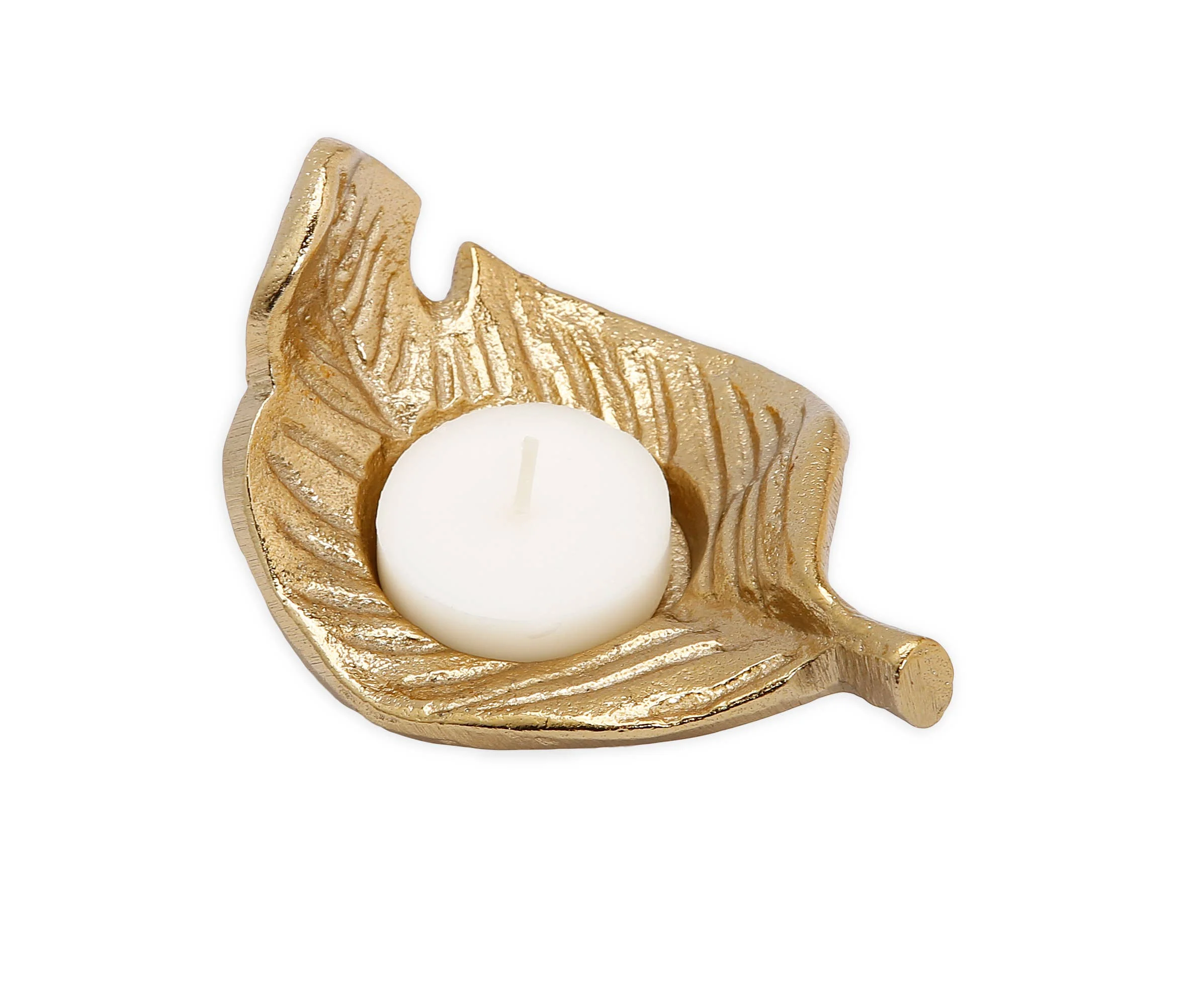 Gold Leaf Tea Light Holder - Image 2
