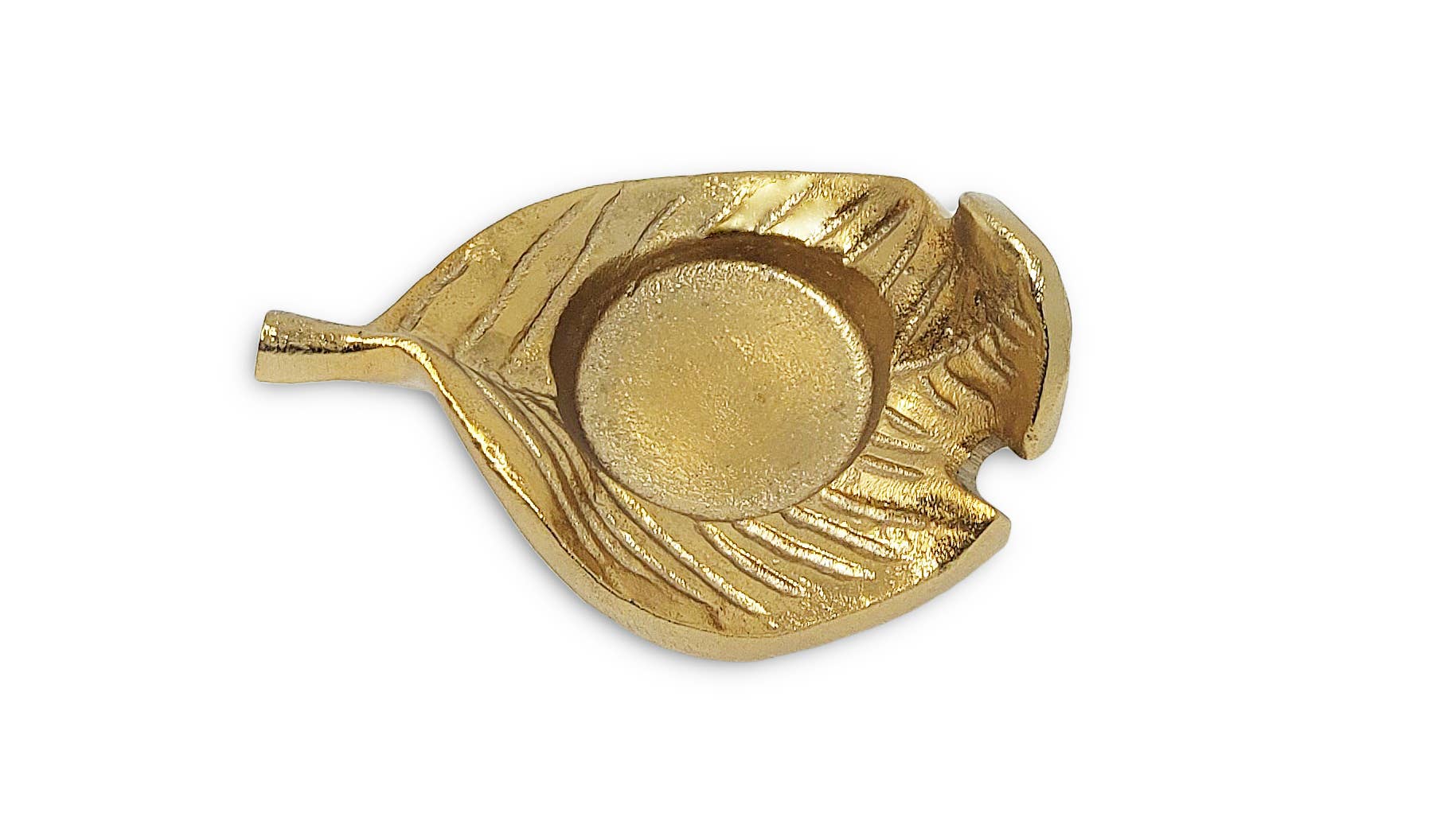 Gold Leaf Tea Light Holder - Image 3