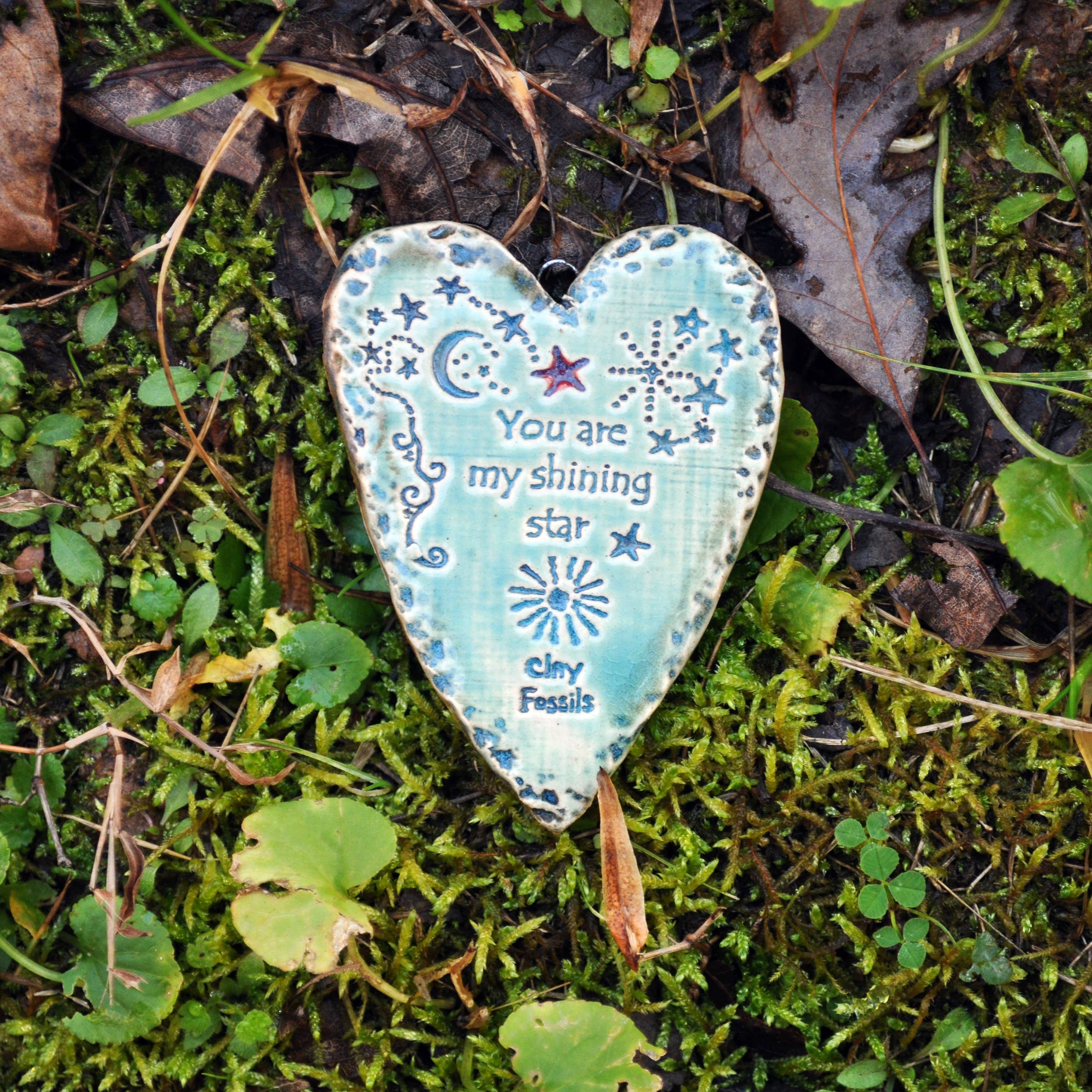 Shining Star , pottery ornament, USA, gift, handmade - Image 2