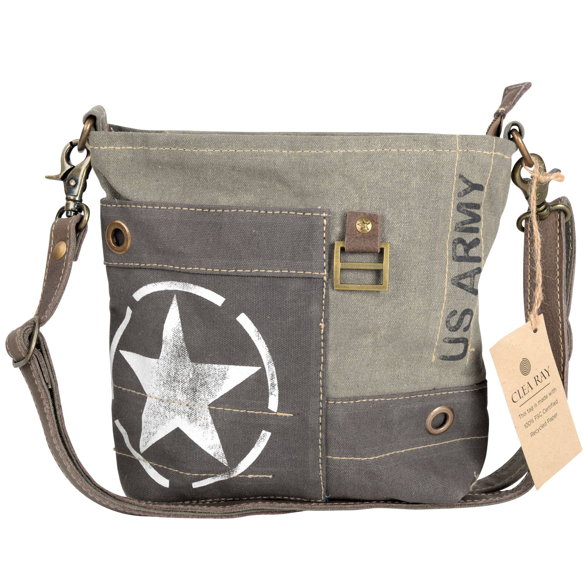 Army Eco-Friendly Canvas Women's Messenger Bag