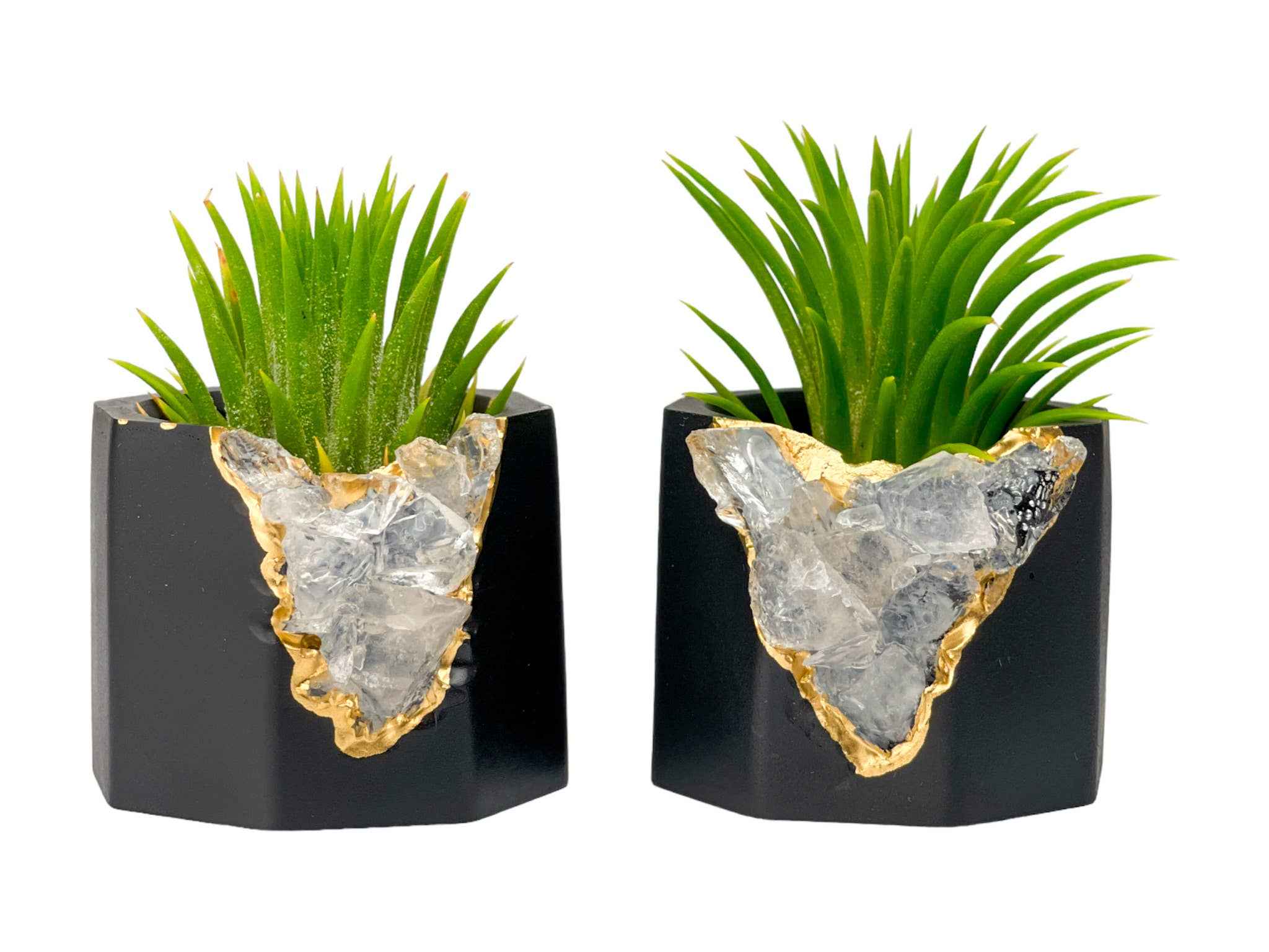 Clear Quartz Geode Planter