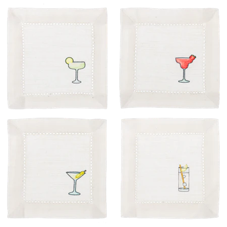 Cocktail Glass Fabric Napkins
