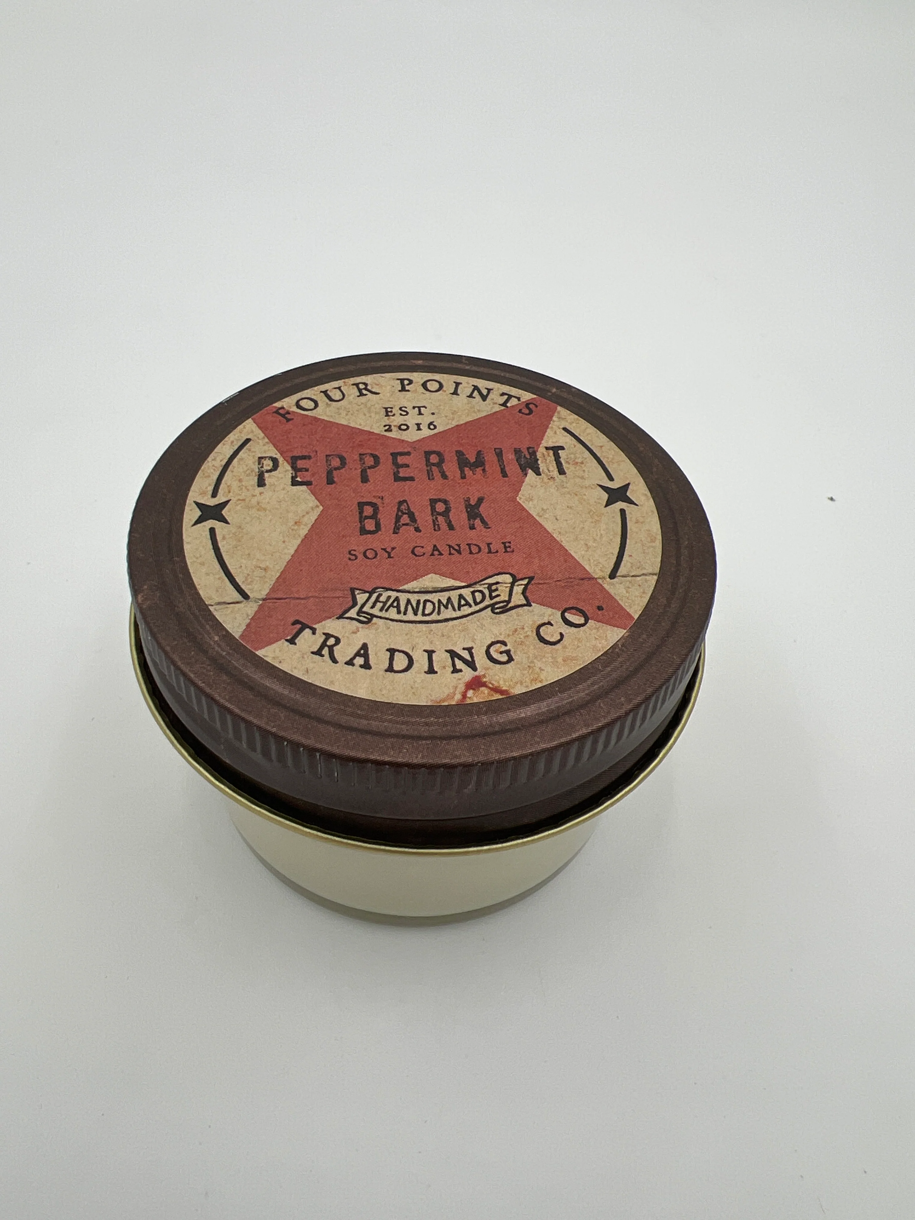 Peppermint Bark 4oz Soy Candle - Image 2