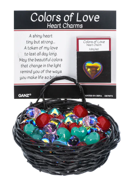 Colors of Love Heart Charms