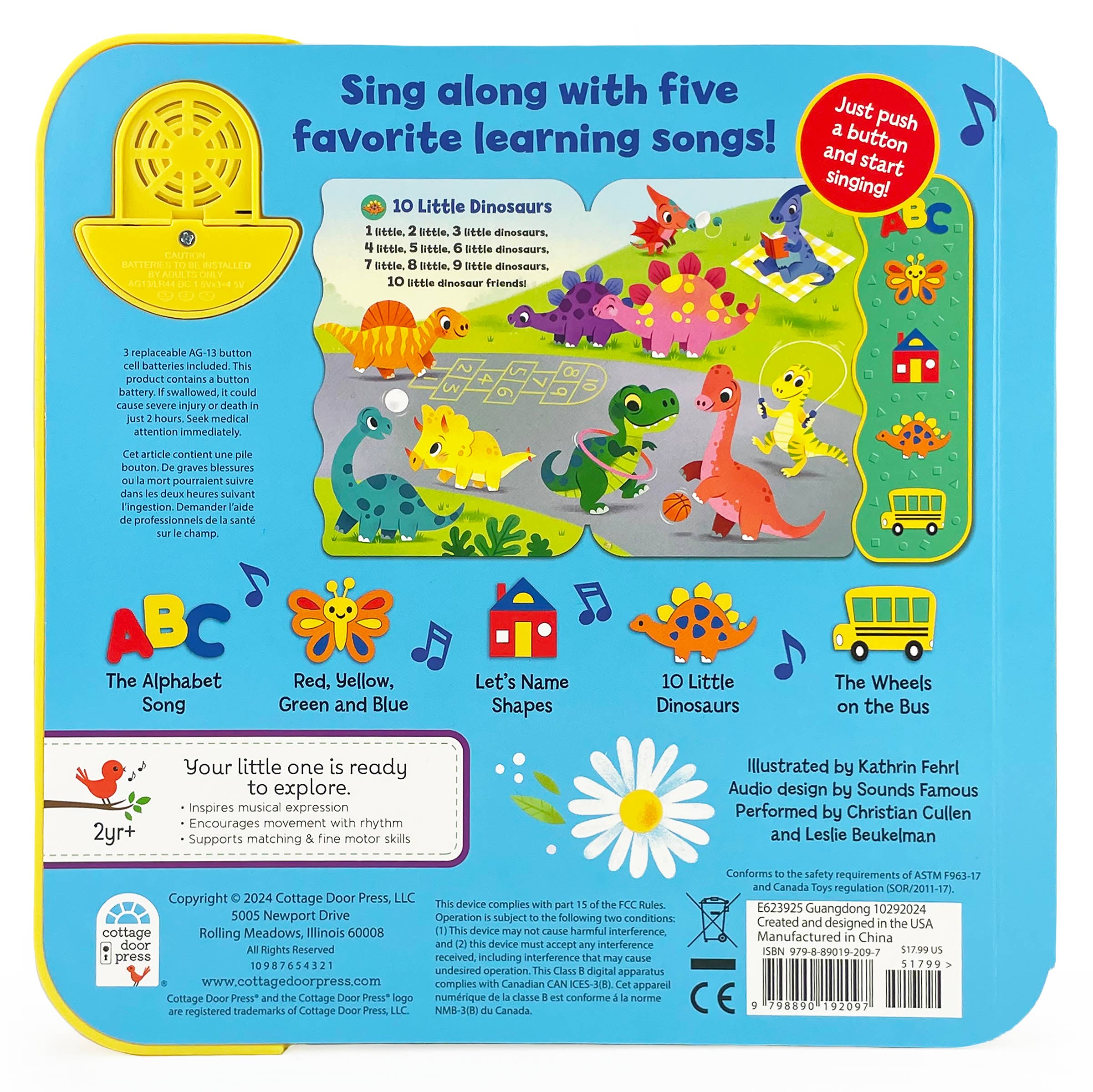 ABC and 123 Interactive Songbook Early Learning Concepts - Image 2