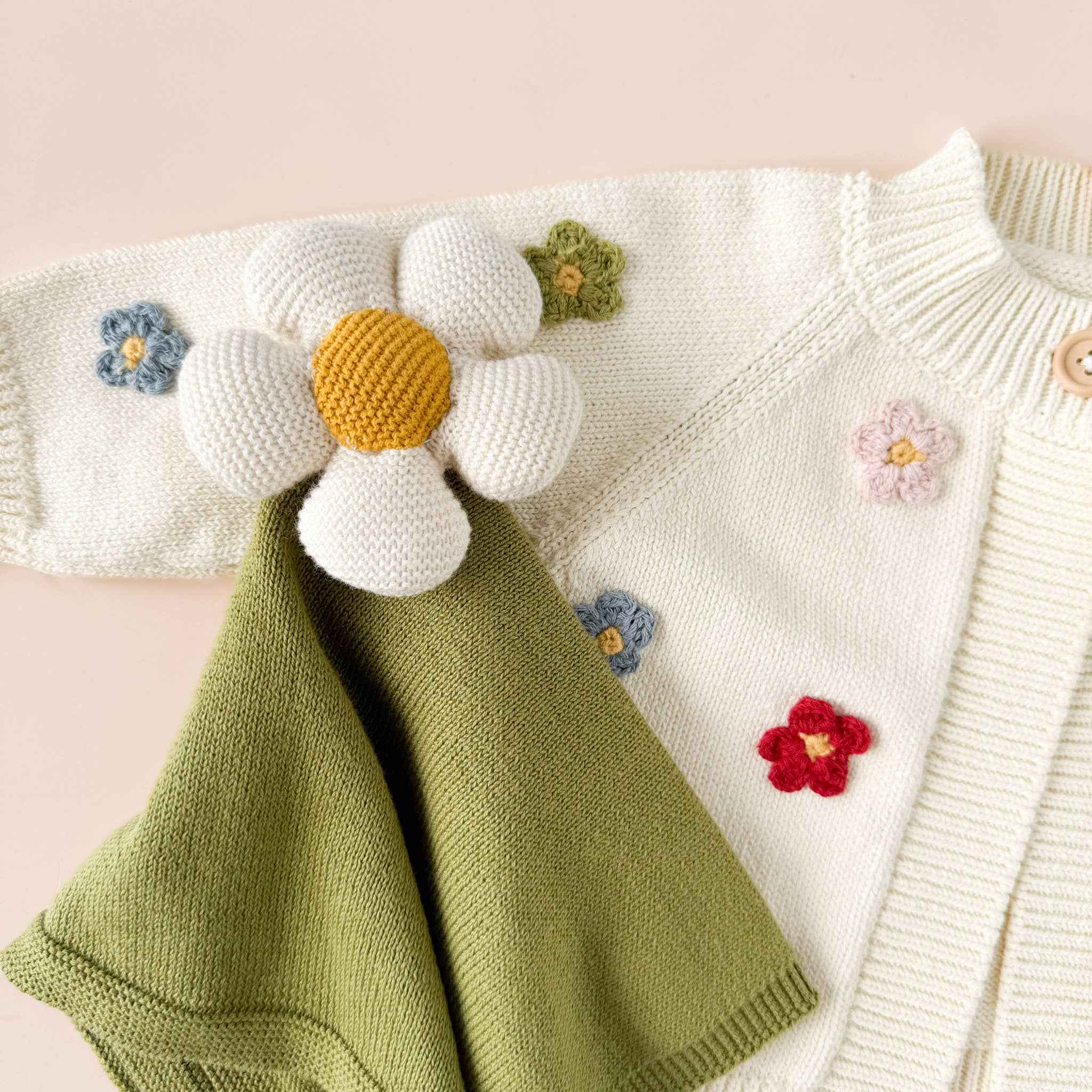 Cotton Flower Cardigan : 0-6m - Image 6
