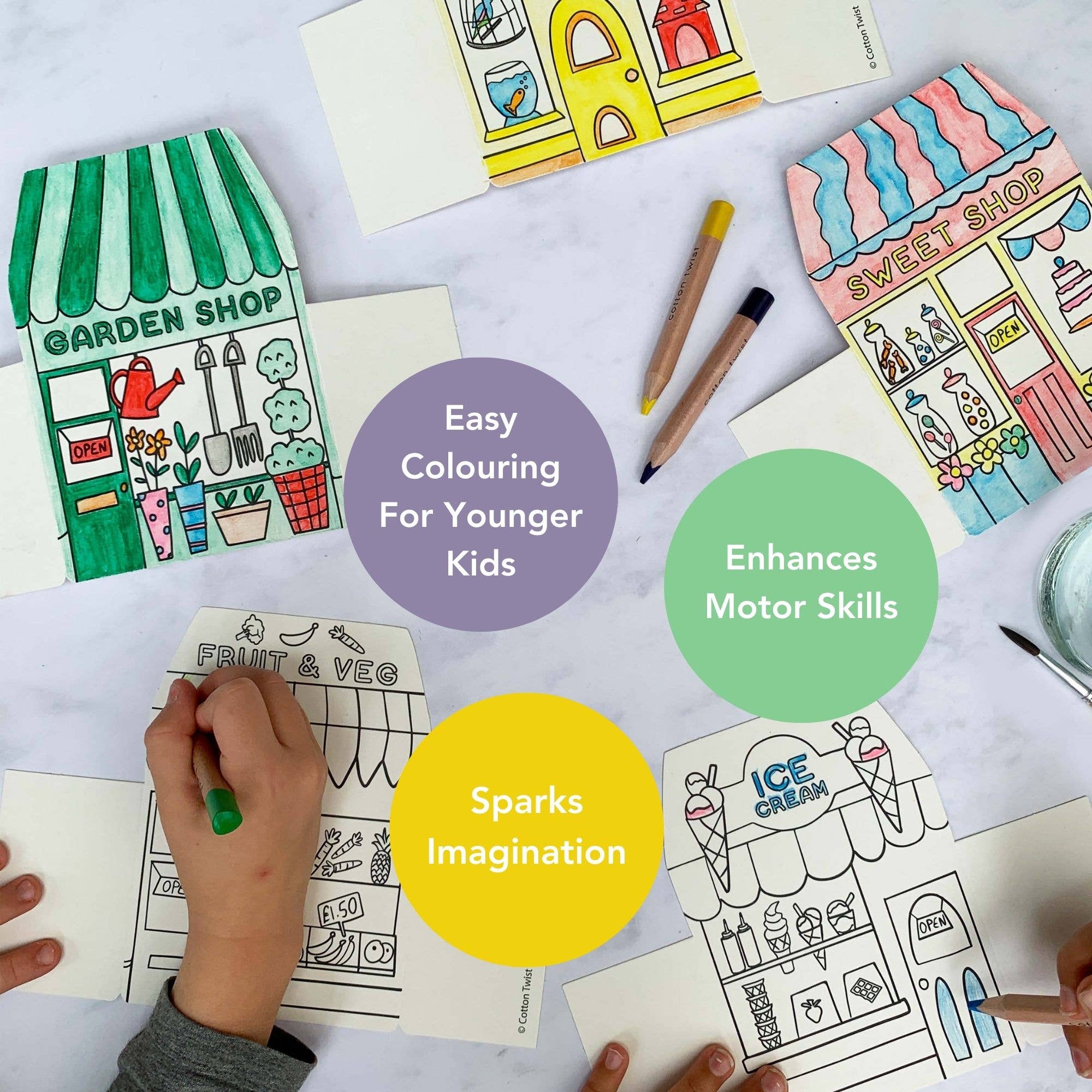 Cotton Twist - Colour Your Own High Street Kit With Watercolour Pencils - Image 9