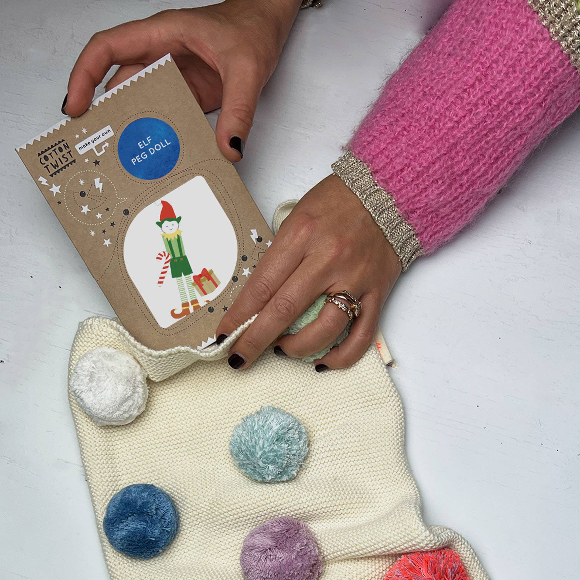 Cotton Twist - Make Your Own Elf Peg Doll - Image 6