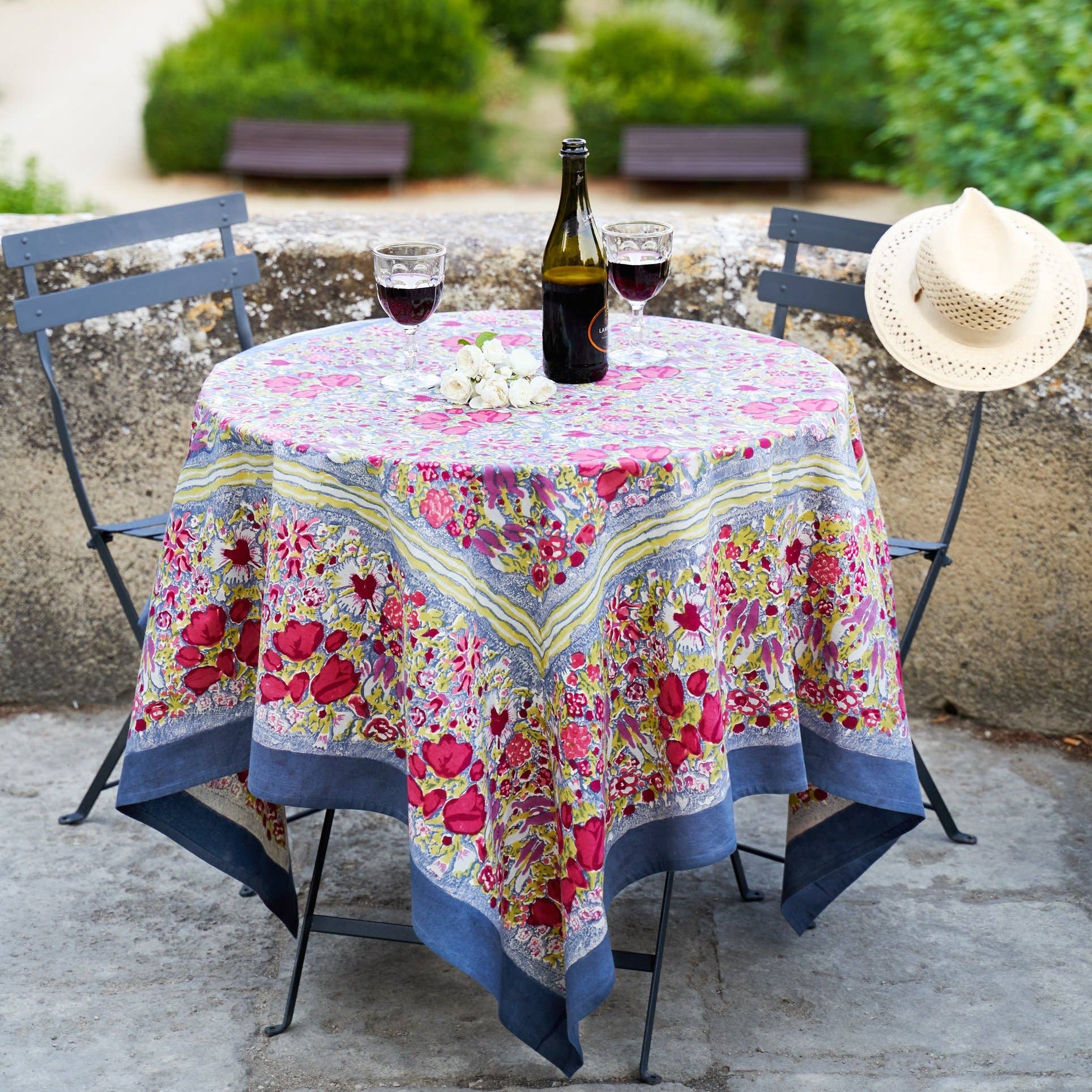 Jardin Red & Grey | French Tablecloths - Image 6