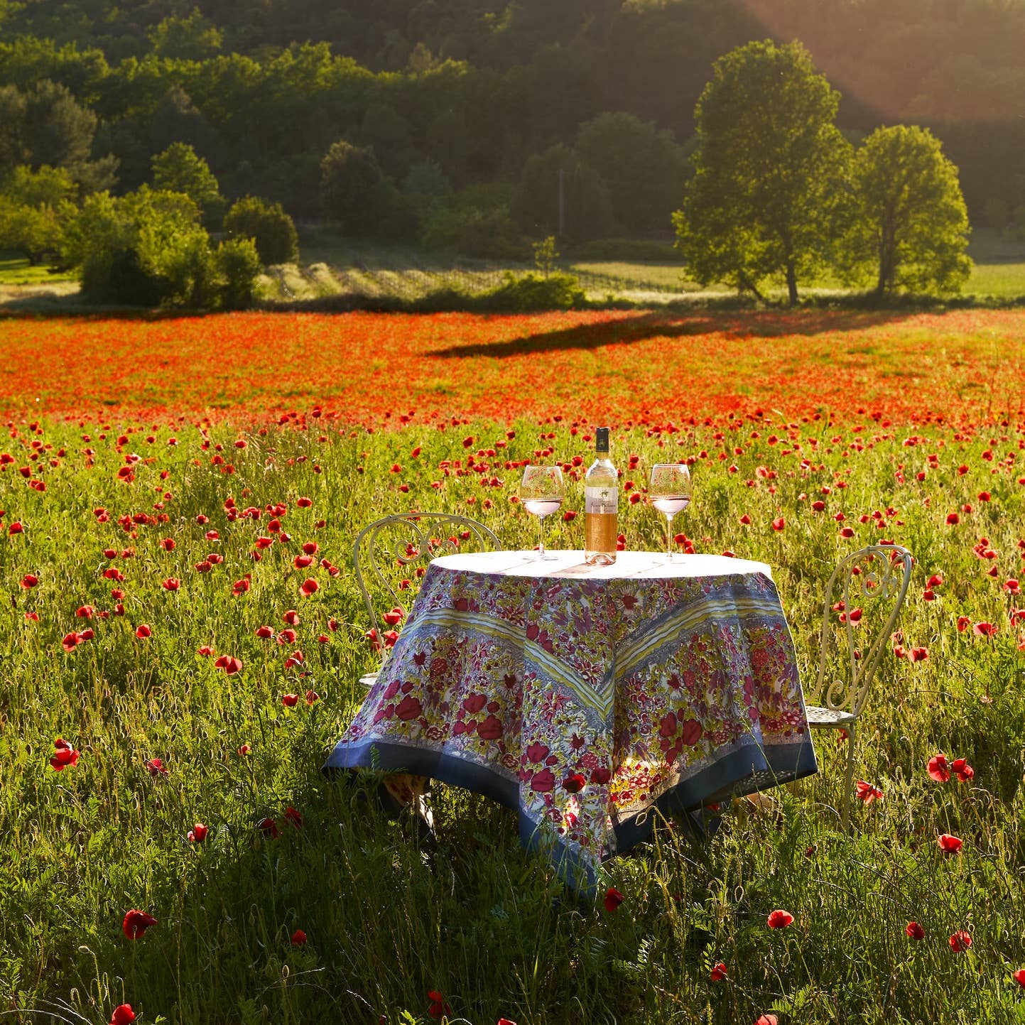 Jardin Red & Grey | French Tablecloths - Image 8