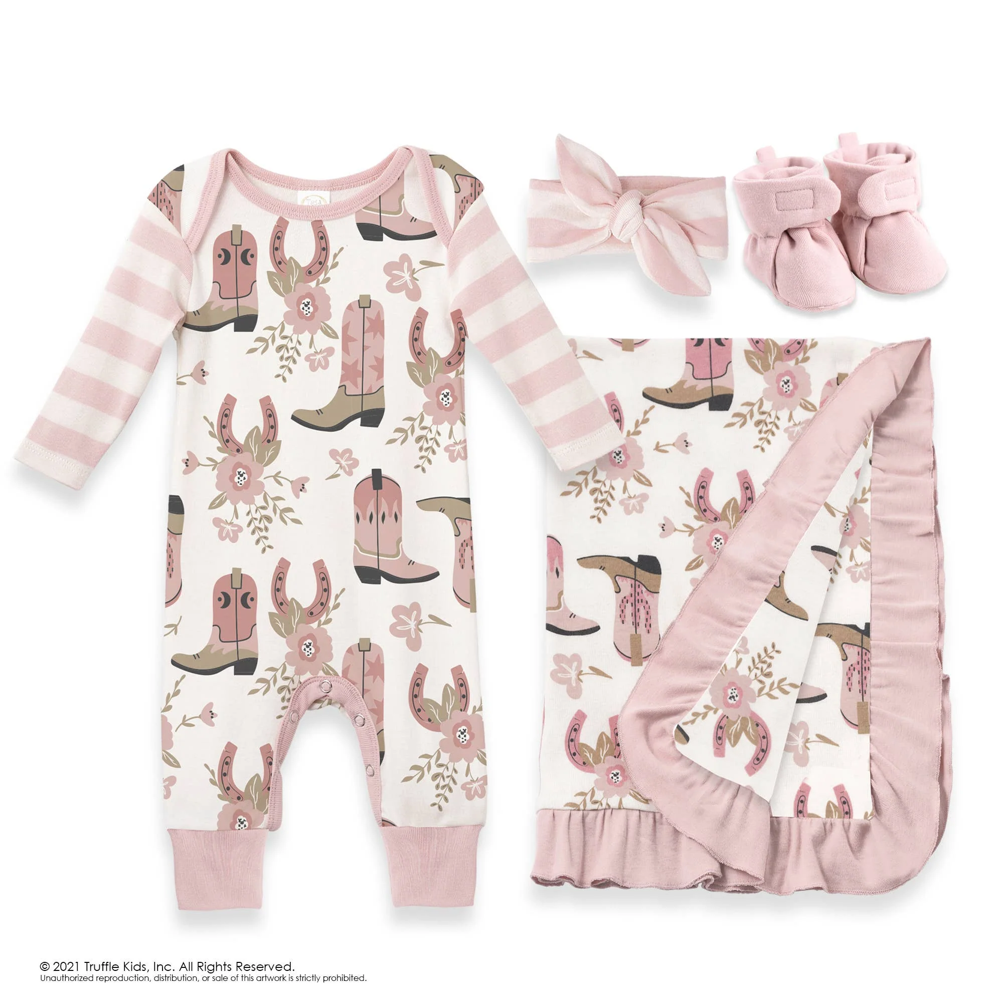 Cowgirl Boots Cotton Baby Collection – Sold Separately: Headband 1S - Image 2