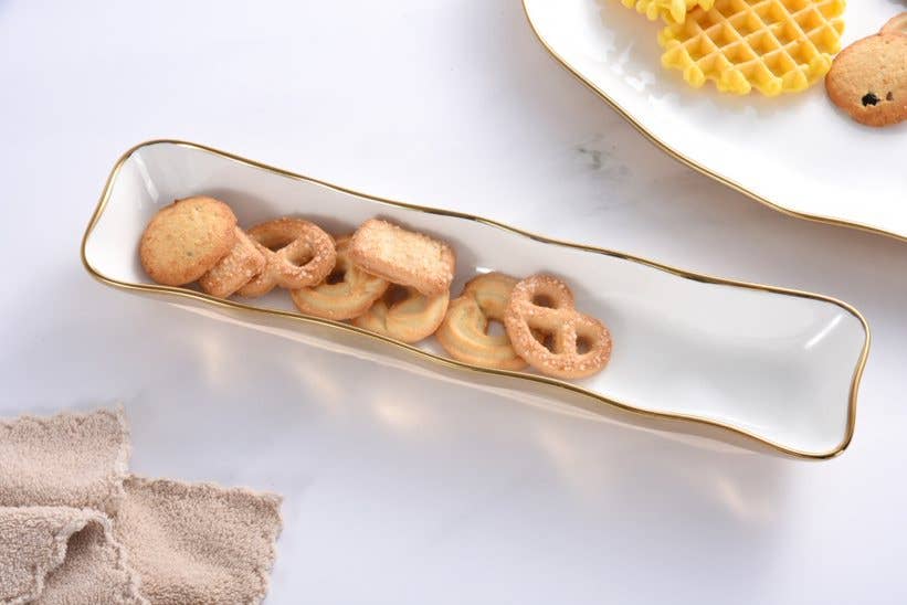 Cracker Tray Gold Trim - Image 2