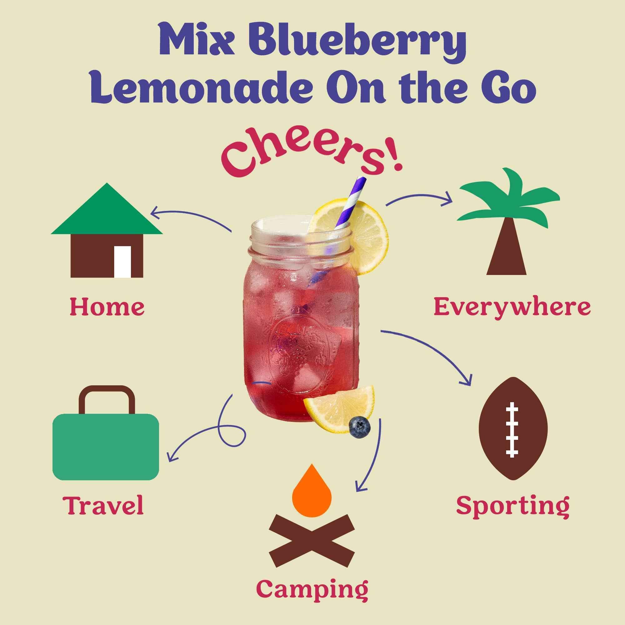 Blueberry Lemonade Cocktail / Mocktail Mixer sold separately - Image 7