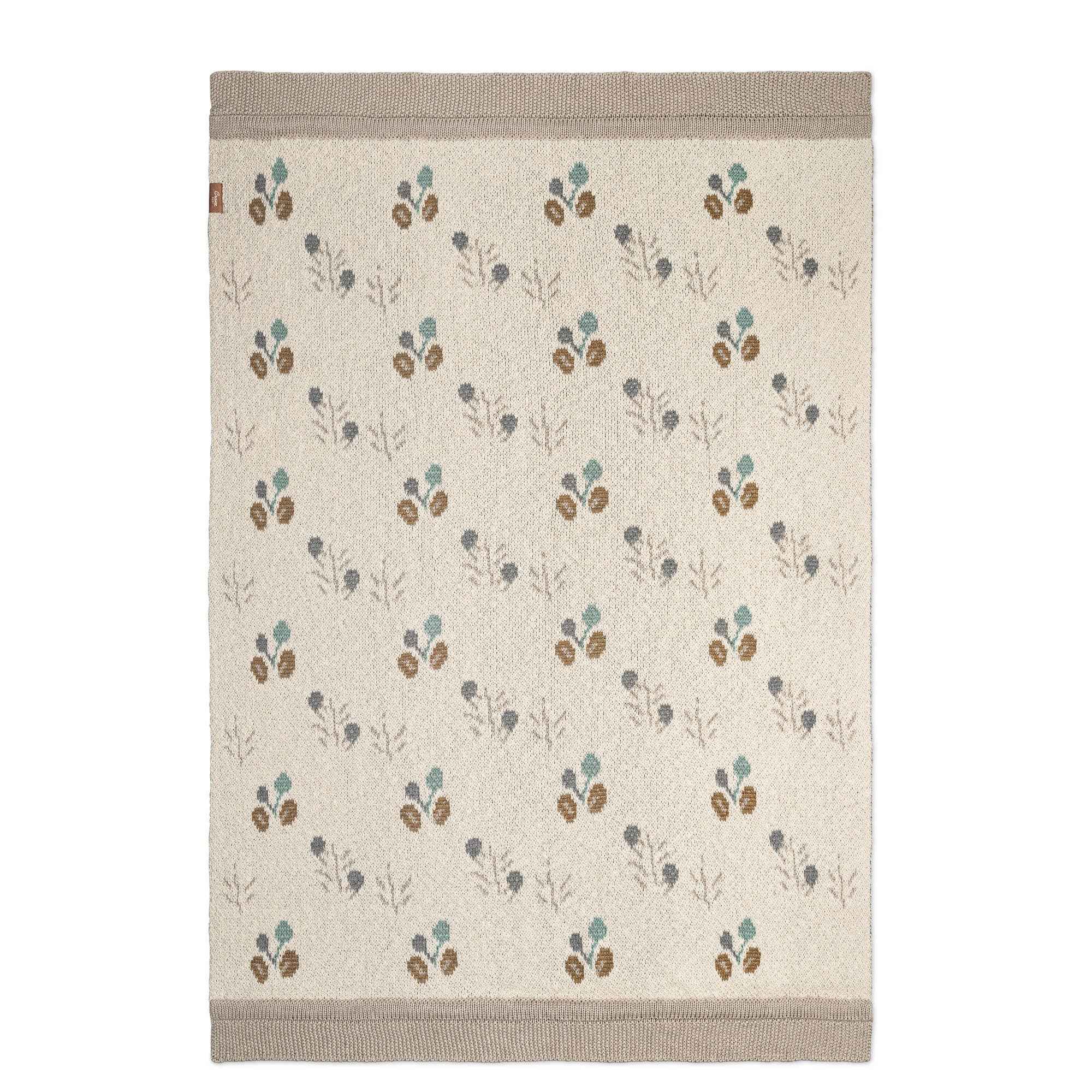 Avery Organic Cotton Knitted Baby Blanket (Poppy) - Image 3