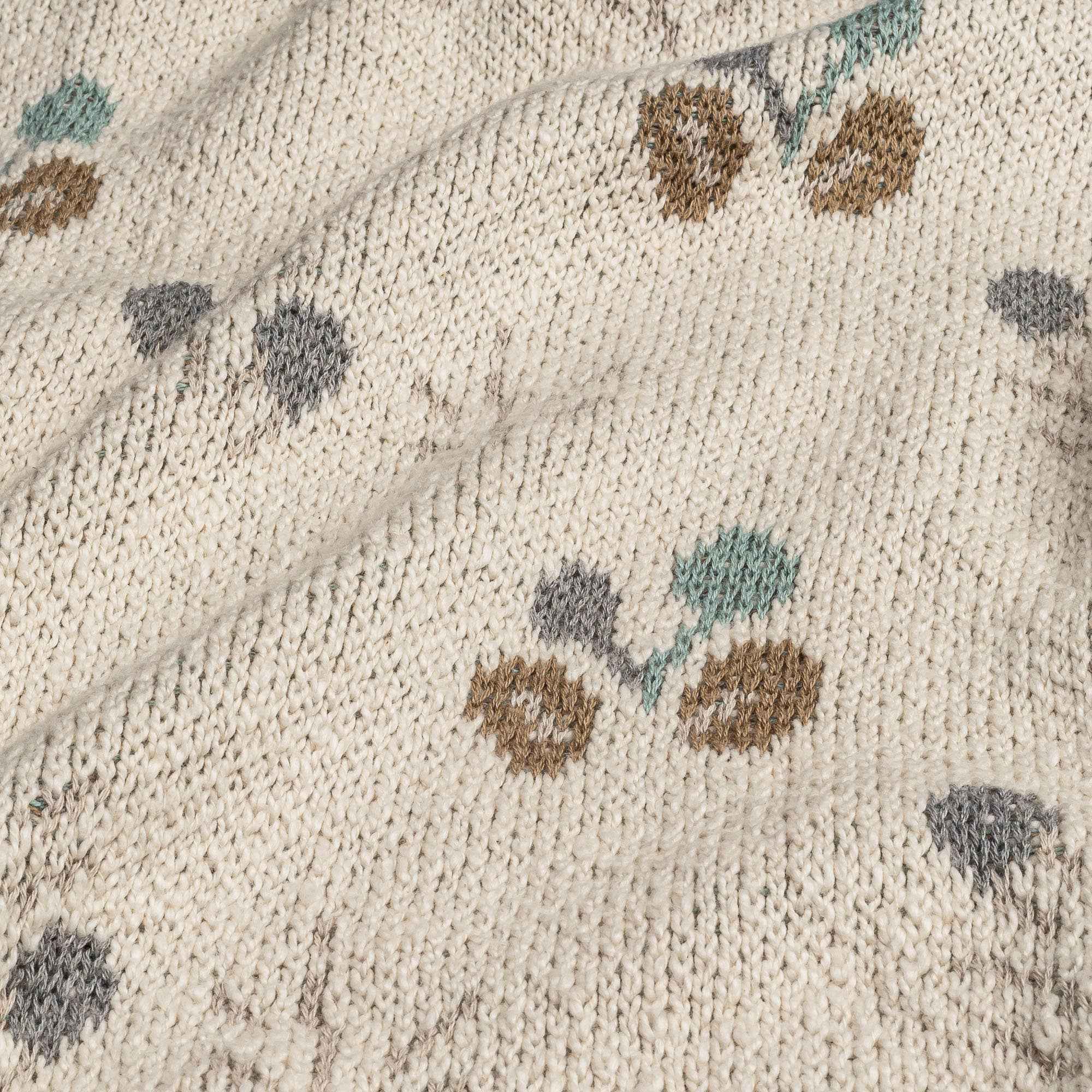 Avery Organic Cotton Knitted Baby Blanket (Poppy) - Image 5