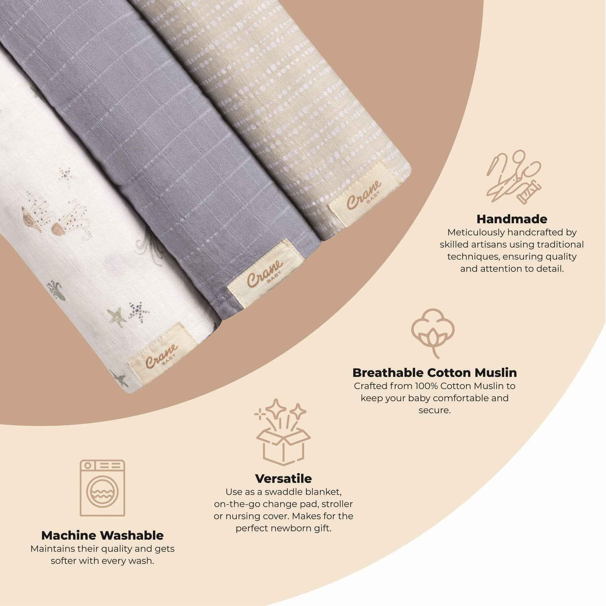 Cove 3-pc. Swaddle Set (Sea Life) - Image 2