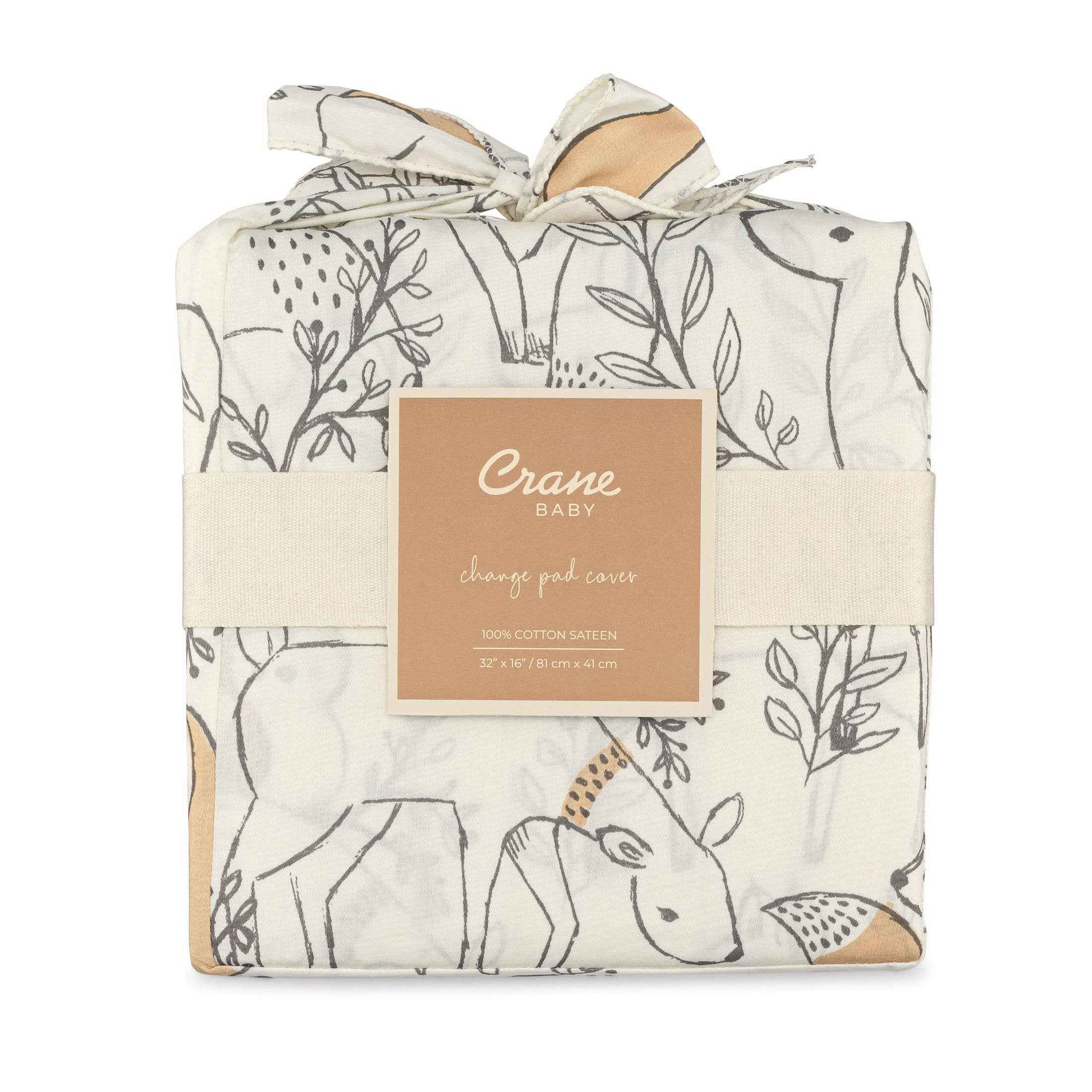 Ezra Woodland Change Pad Cover (Fox Print) - Image 2