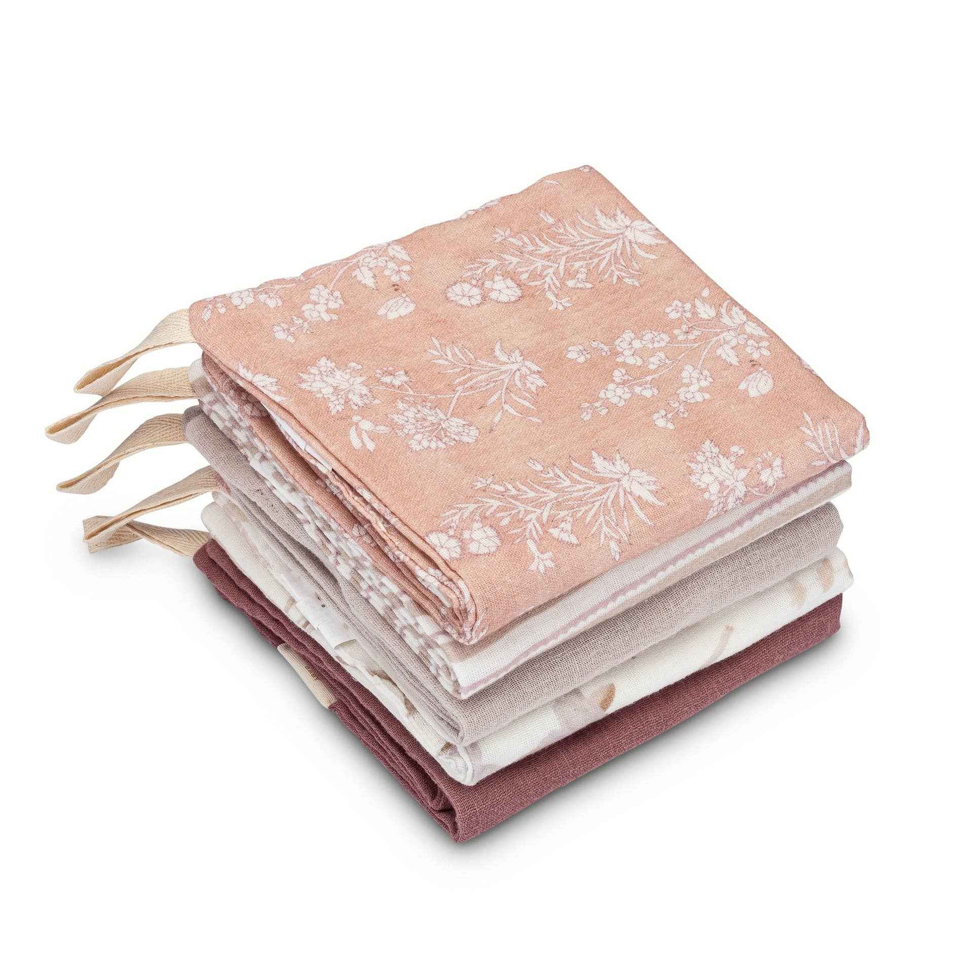 Violet 5-Piece Cotton Baby Washcloth Set - Image 2