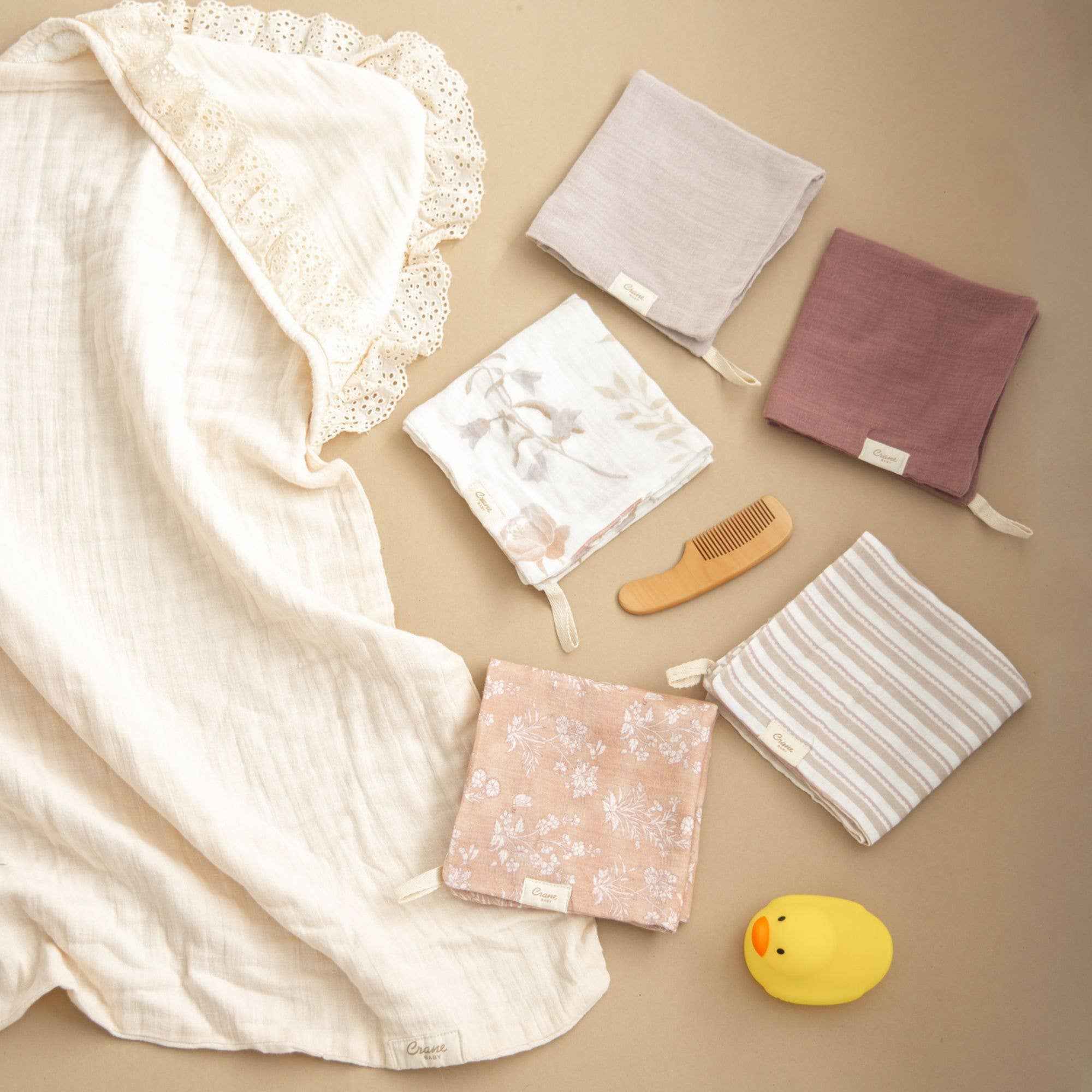 Violet 5-Piece Cotton Baby Washcloth Set - Image 4