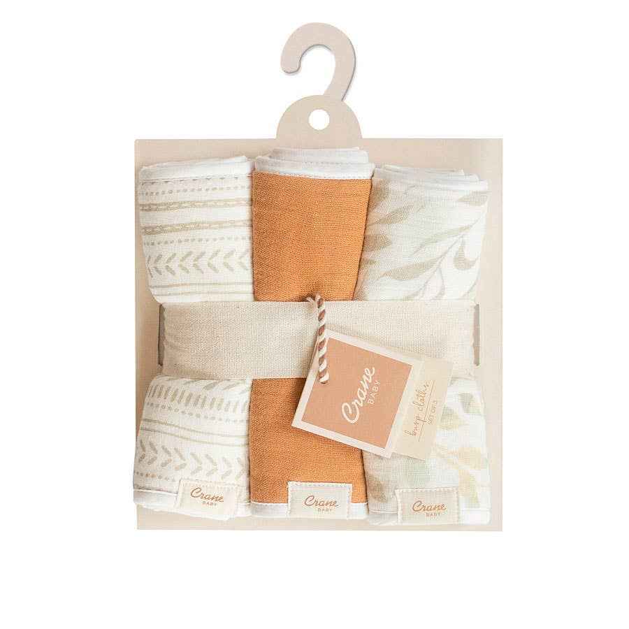 Willow Copper Muslin & Terry Cloth Baby Burp Cloth (3 Pack) - Image 4