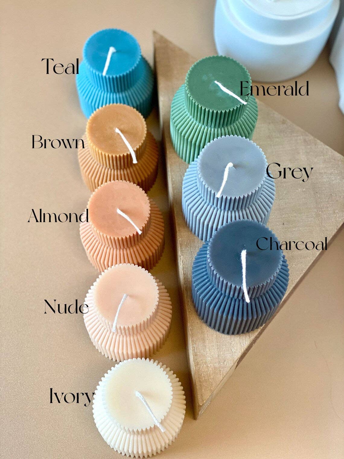 Floral Pillar Soy Wax Scented Candle - Image 7
