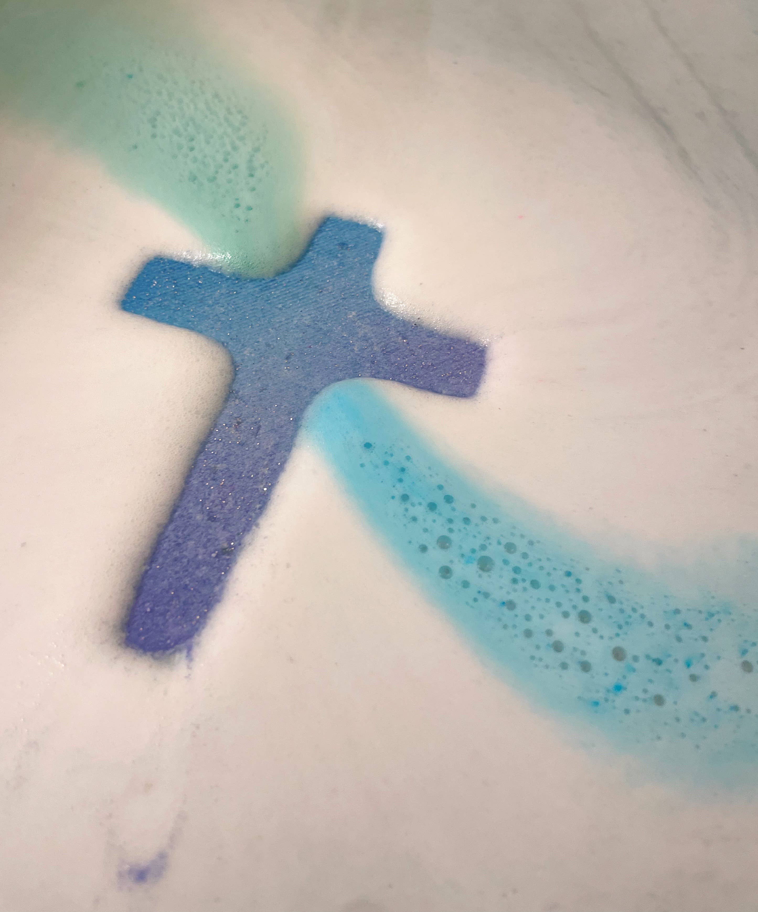 Cross Bath Bomb - with stone cross inside! - Image 6