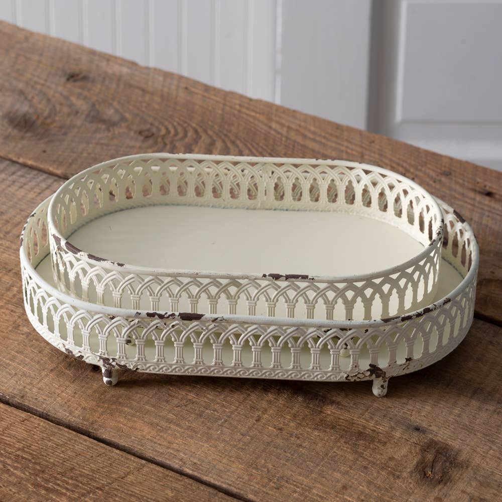 Set of Two Chantilly Tabletop Trays - Image 2