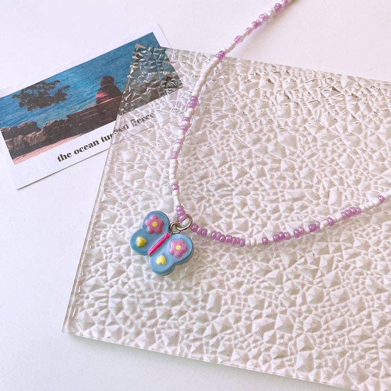 Cute Children’s Butterfly Heart Clavicle Necklace Dopamine Girl Jewelry - Image 6