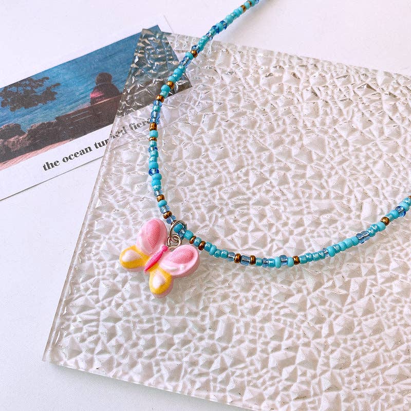 Cute Children’s Butterfly Heart Clavicle Necklace Dopamine Girl Jewelry - Image 7