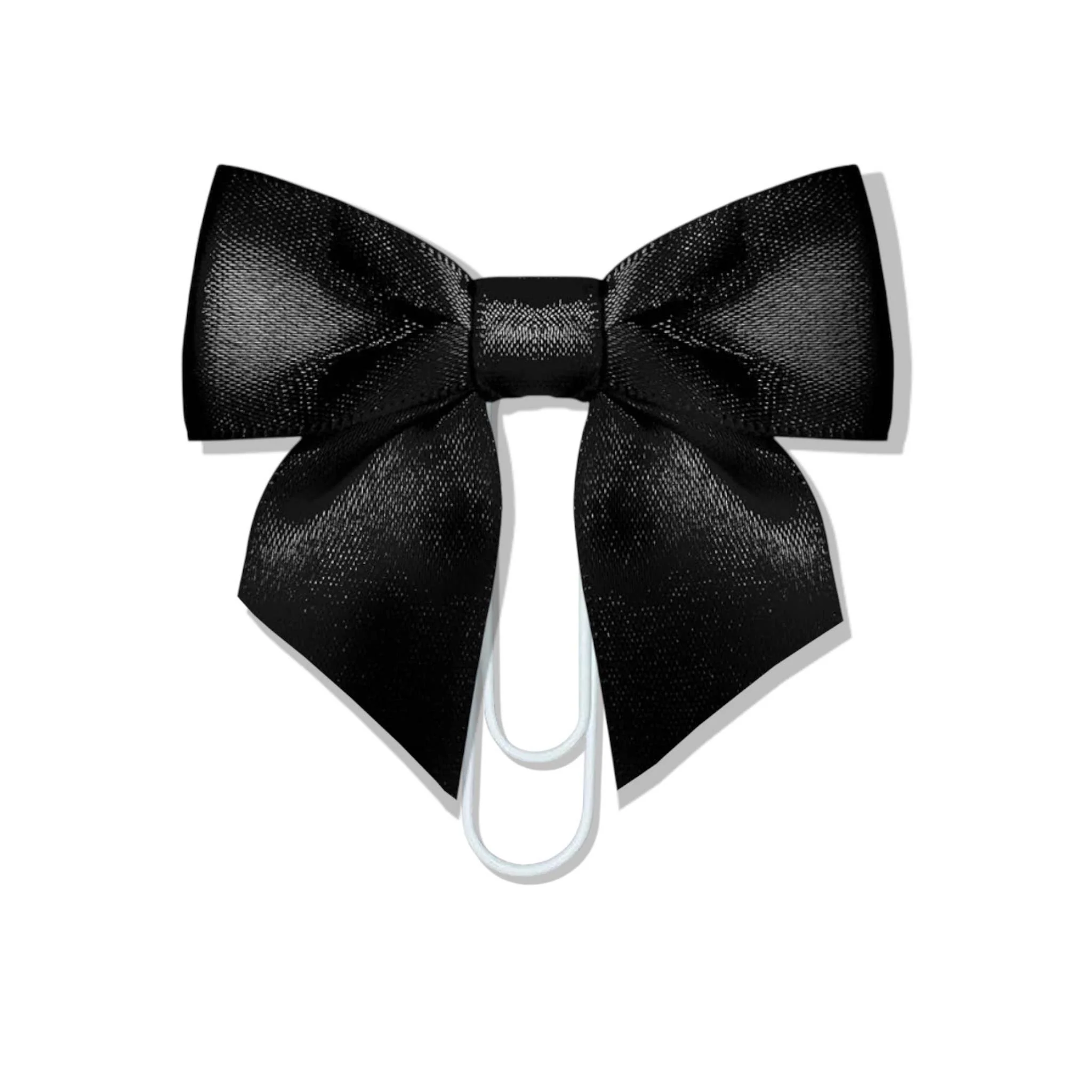 Dabble Doll - Bow Paper Clip Bookmark - Pink & Black
