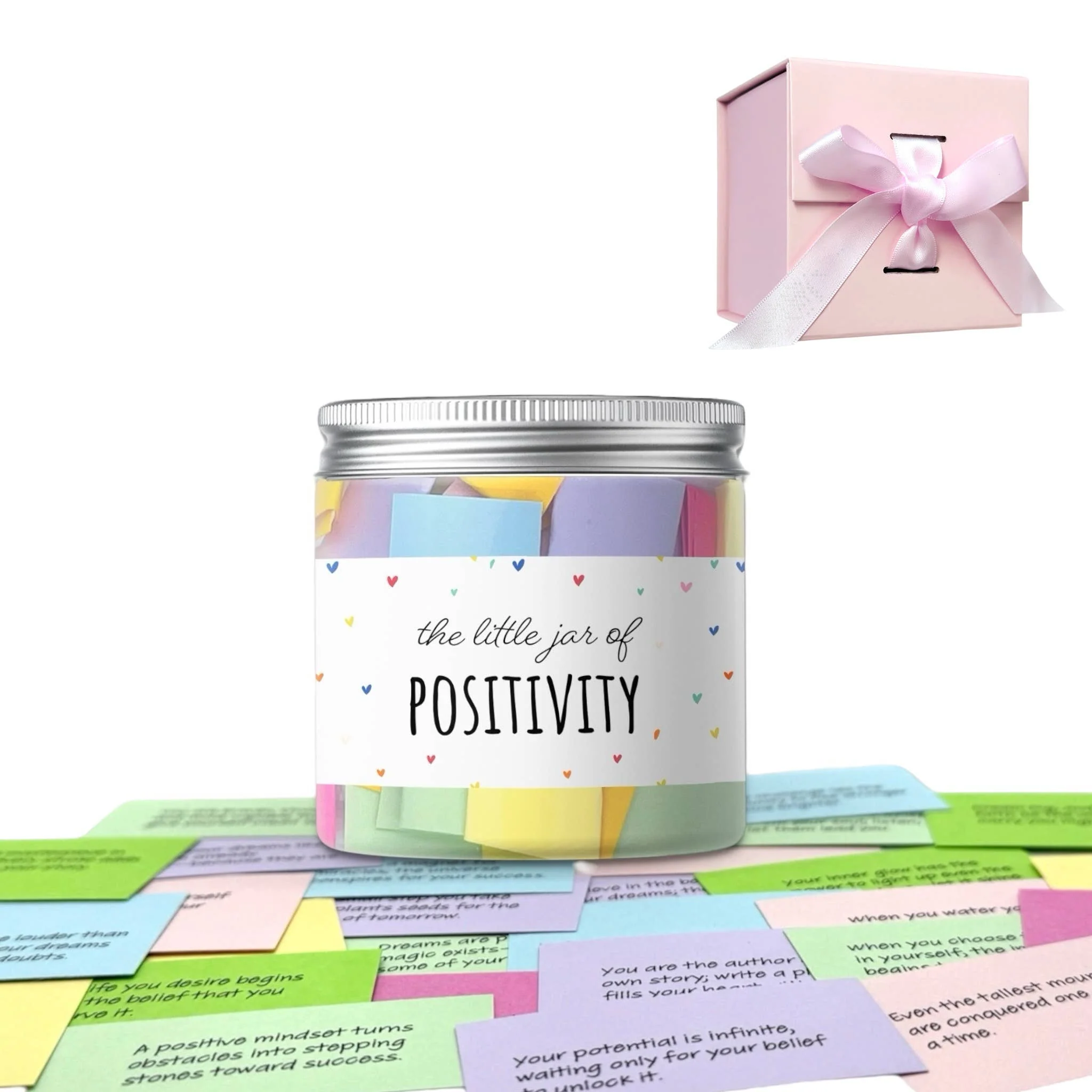 Positivity Jar, Motivation Encouragement Cards with Gift Box - Image 2