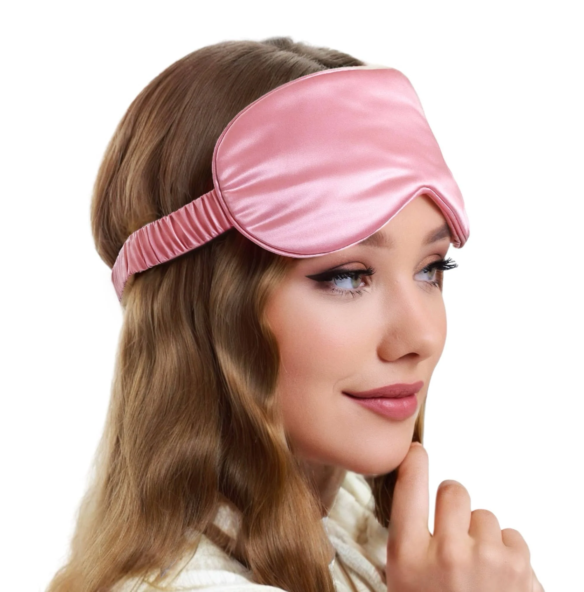 Dabble Doll - Sleep Mask, Blackout Eye Cover in Pink - Image 2