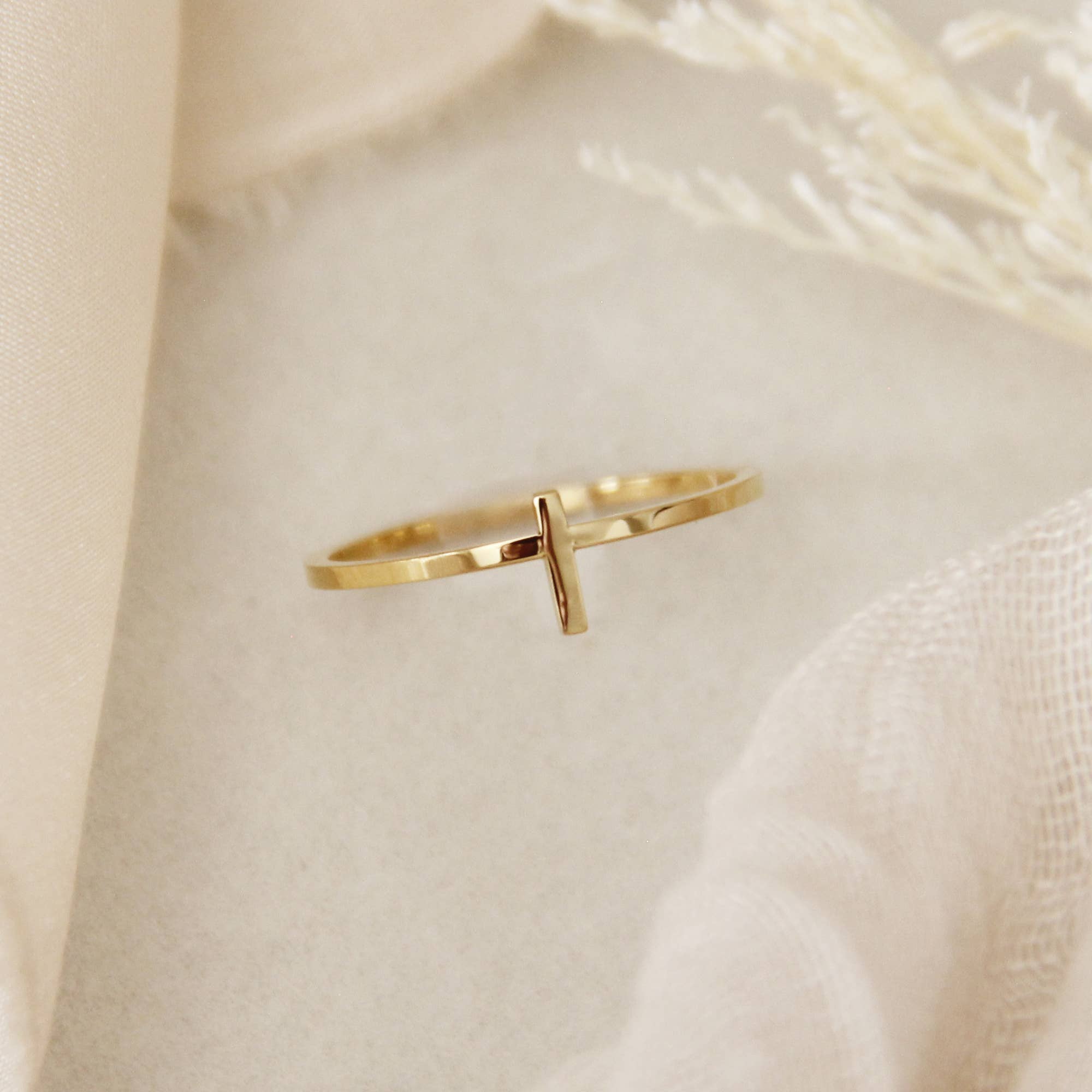 Dainty Cross Ring - Image 2