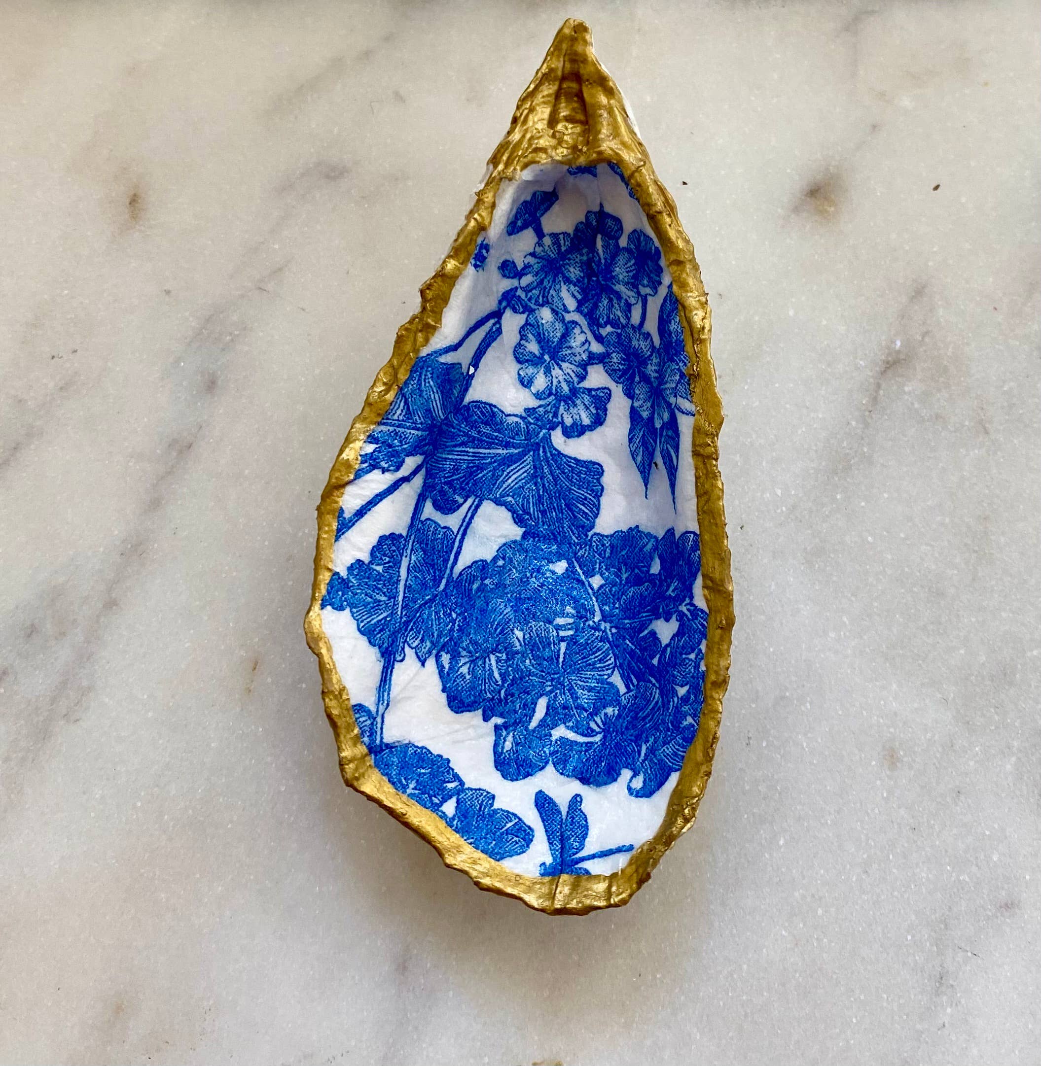 Blue Bird Oyster Shell Jewelry Dish - Image 4