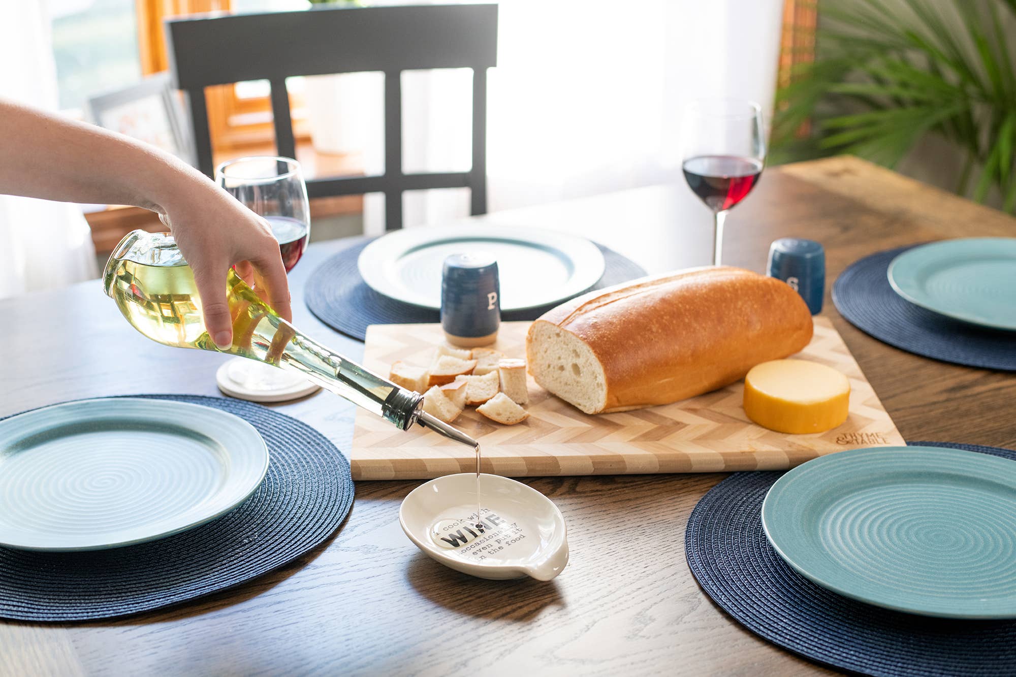 Cook With Wine 6 x 4 in Ceramic Oval Countertop Spoon Rest - Image 6
