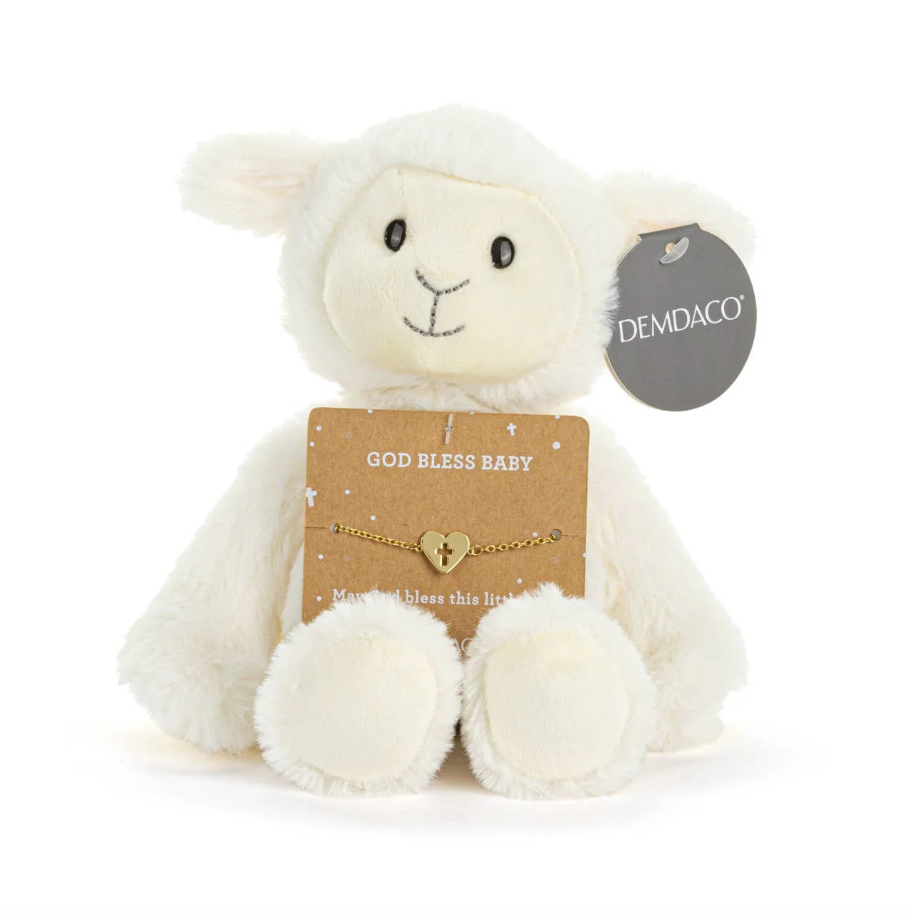 God Bless Baby Lamb + Bracelet - 8in - Image 3