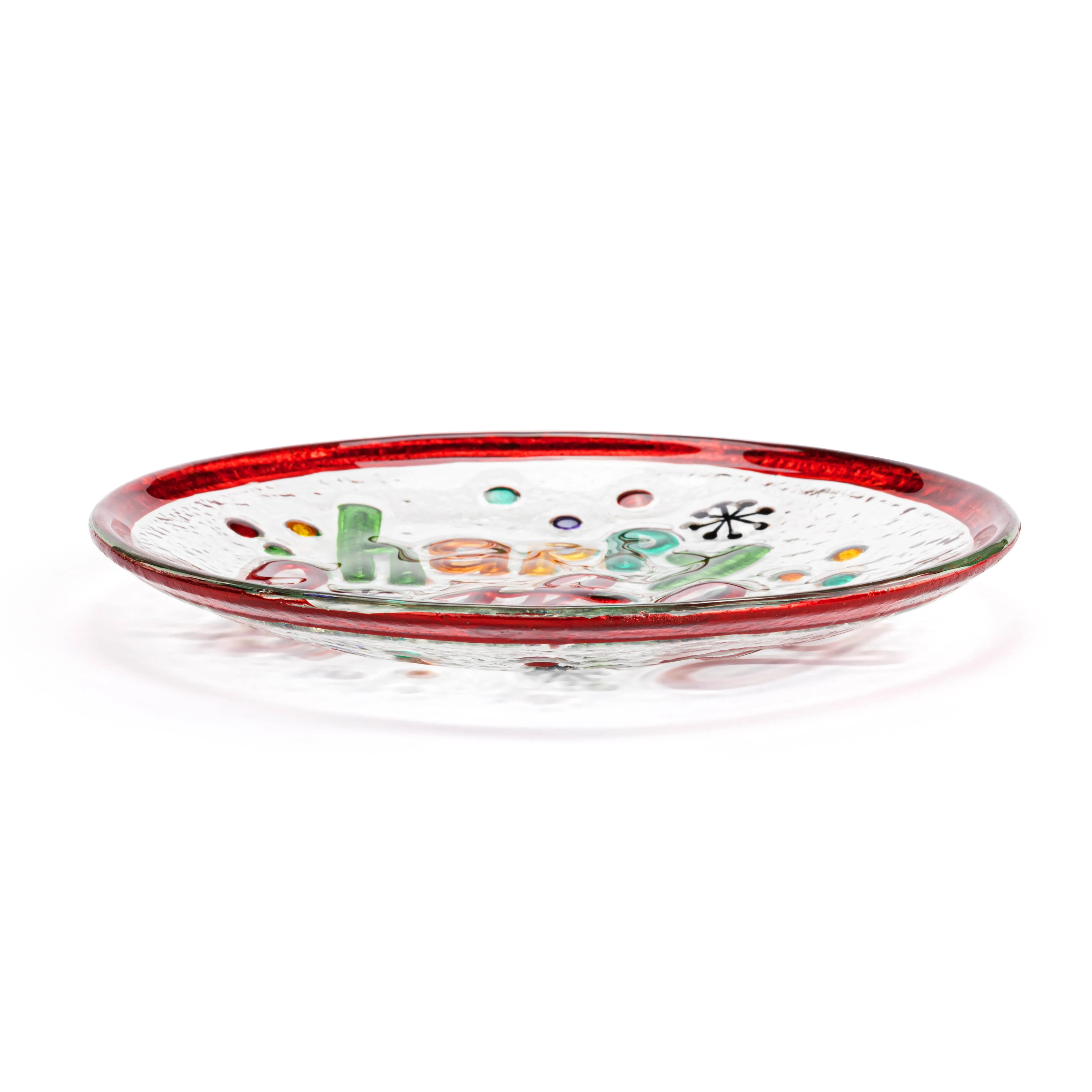 Happy Birthday Mini Glass Round Plate - 6.5in - Image 2
