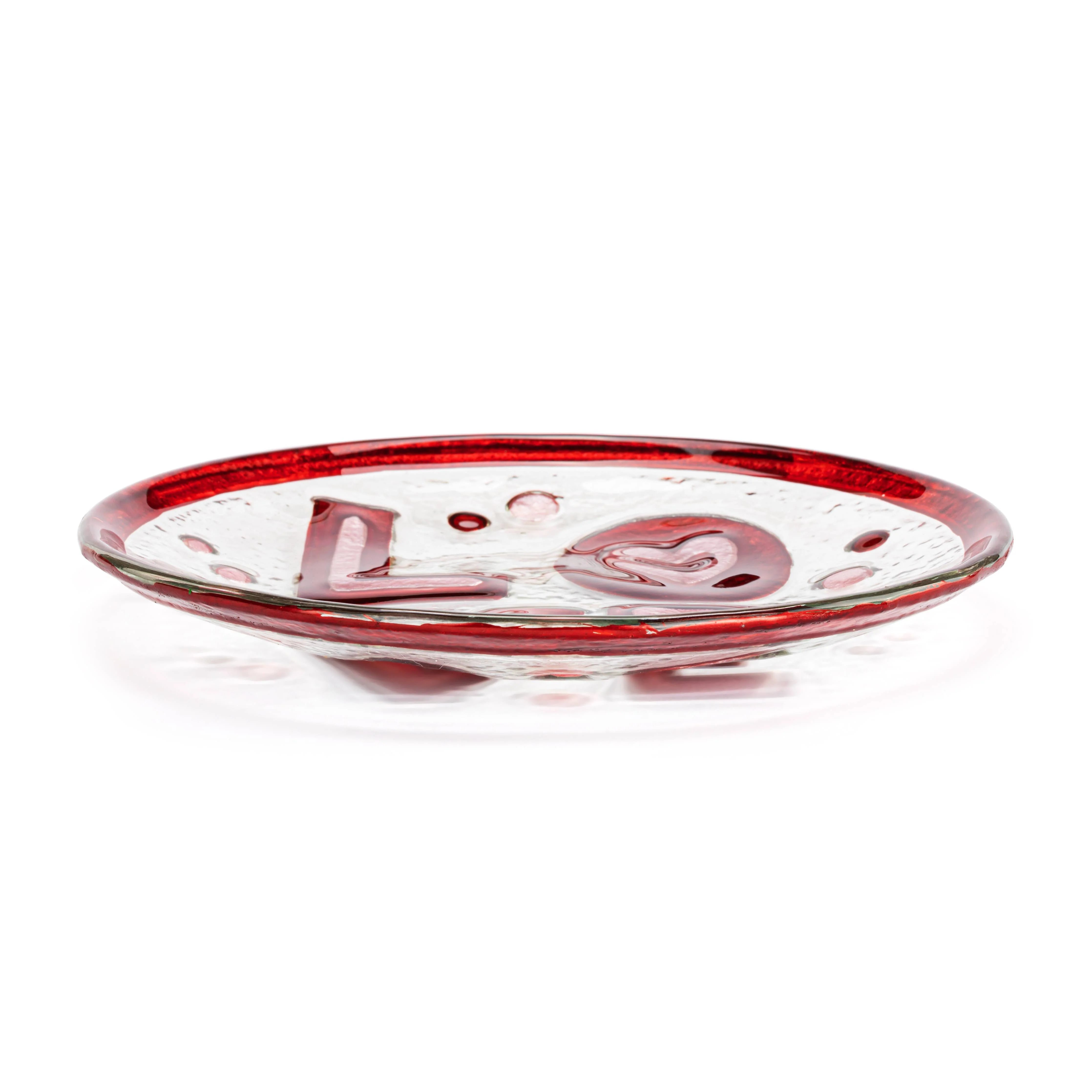 Love Mini Glass Round Plate - Image 2