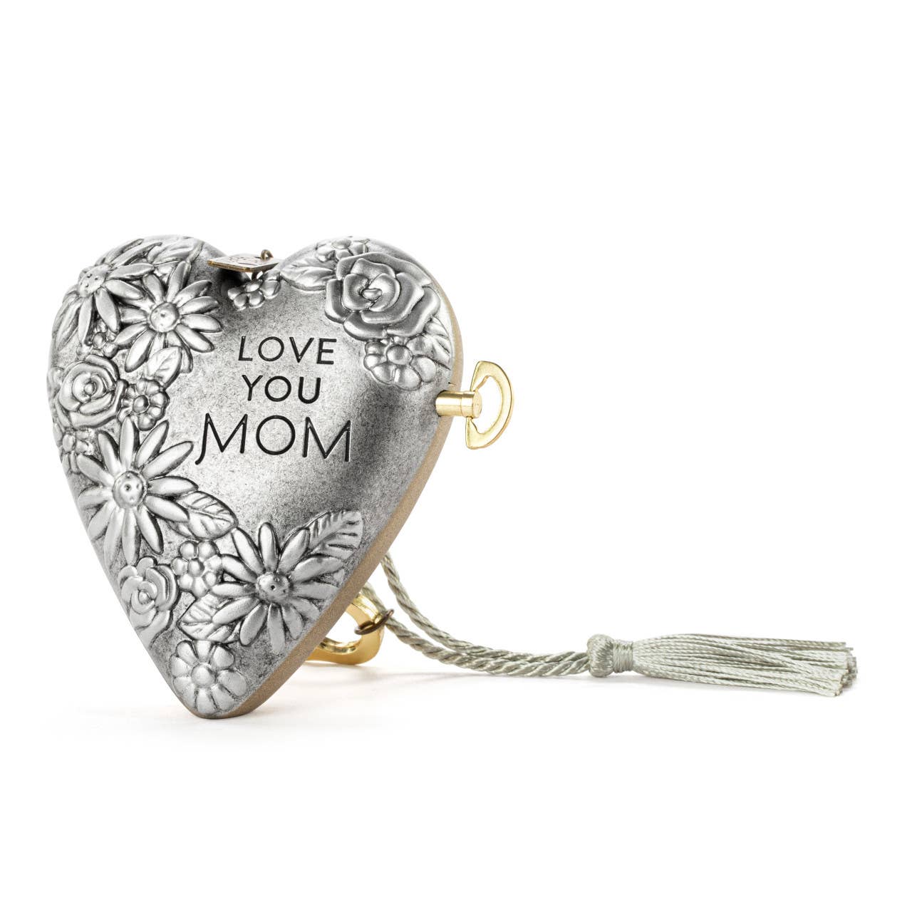 Love You Mom Musical Sculpted Art Heart - Image 2