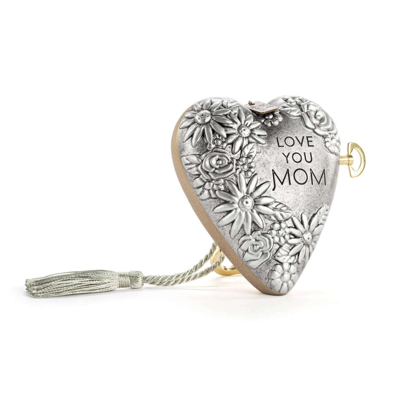 Love You Mom Musical Sculpted Art Heart - Image 3