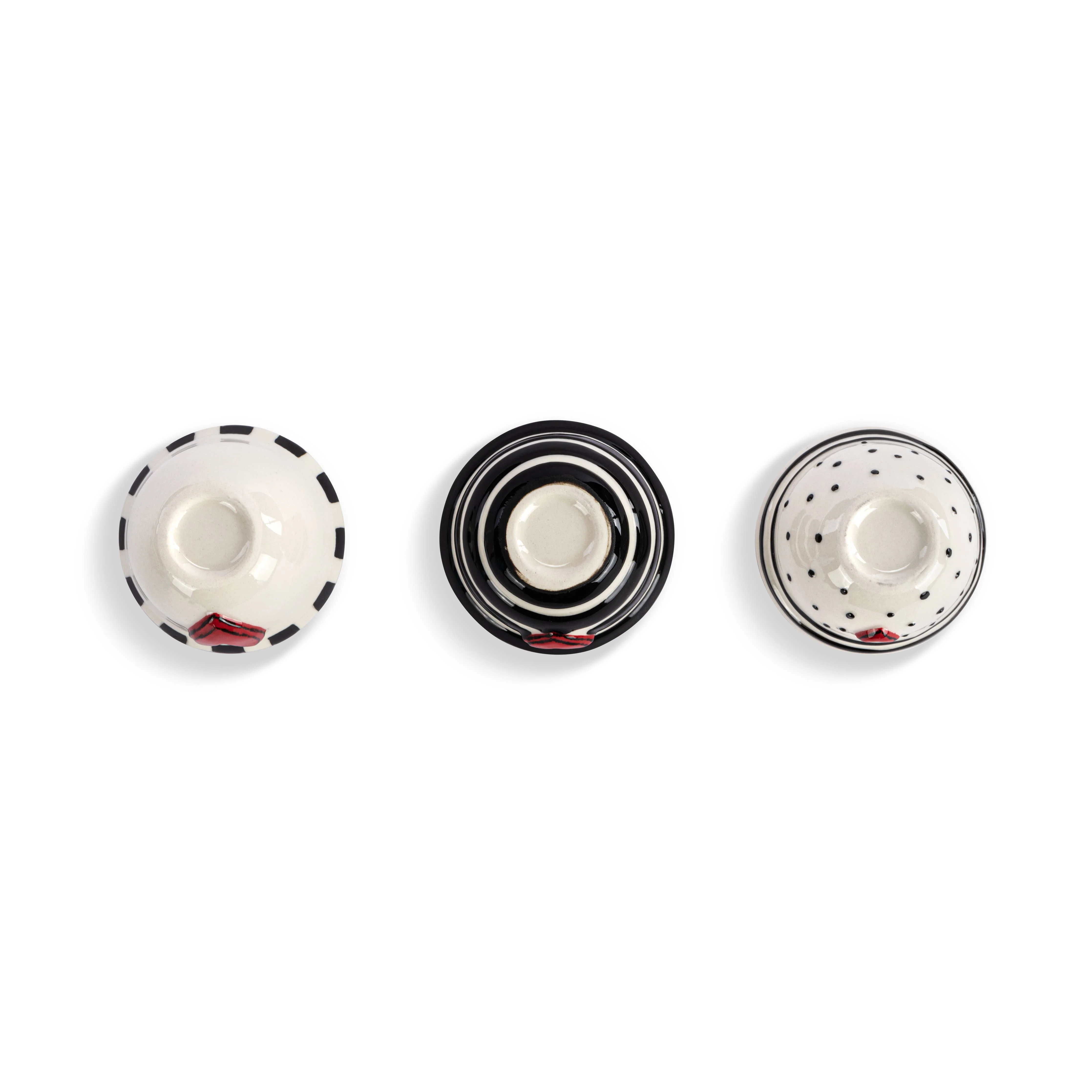 Red Heart Mini Bowls Set of 3 Assorted - Image 3