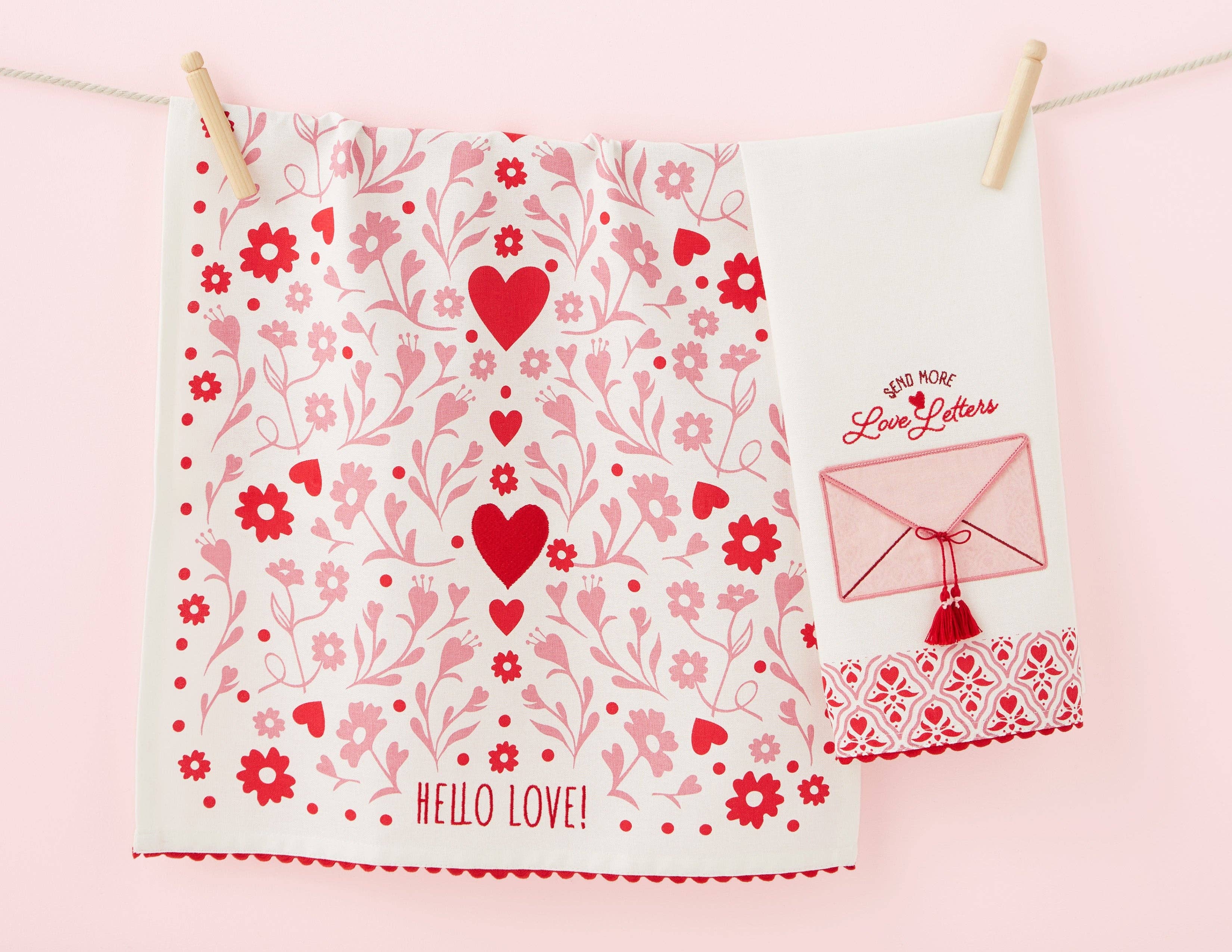 Hello Love Embellished Dishtowel - Image 2