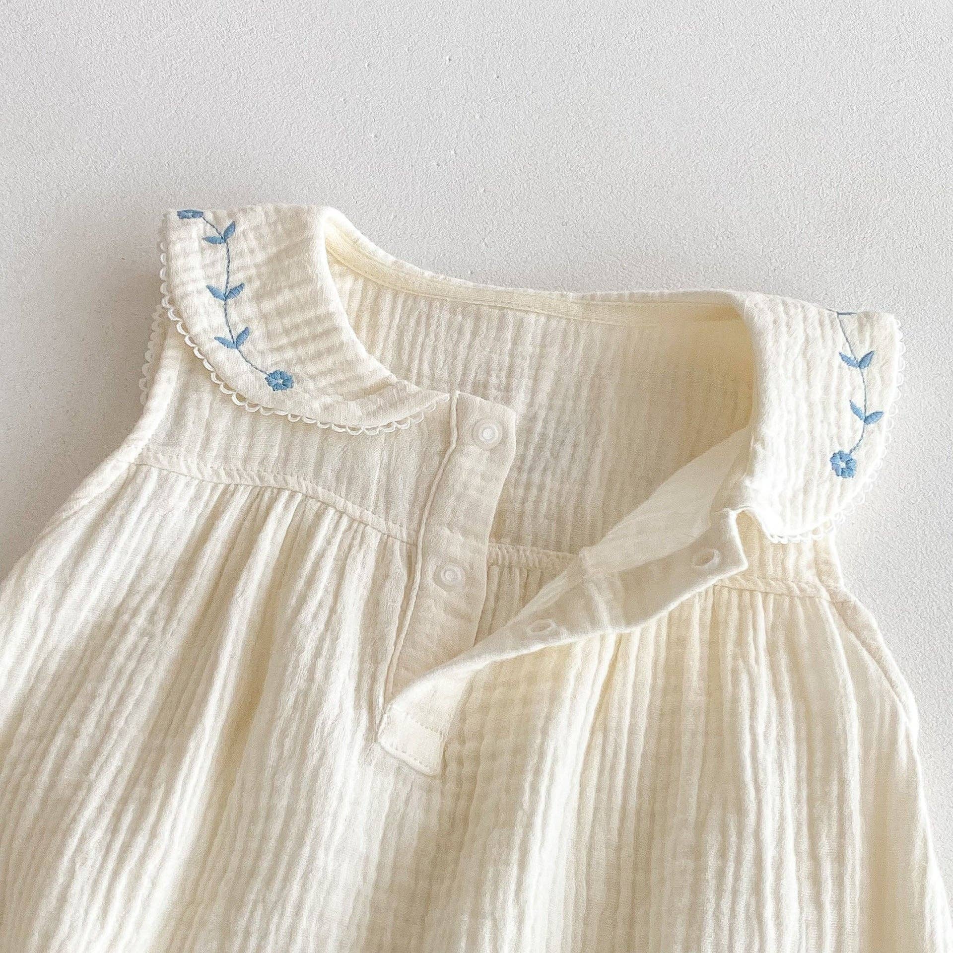 Baby Girl Sleeveless Flowers Bodysuit - Image 6