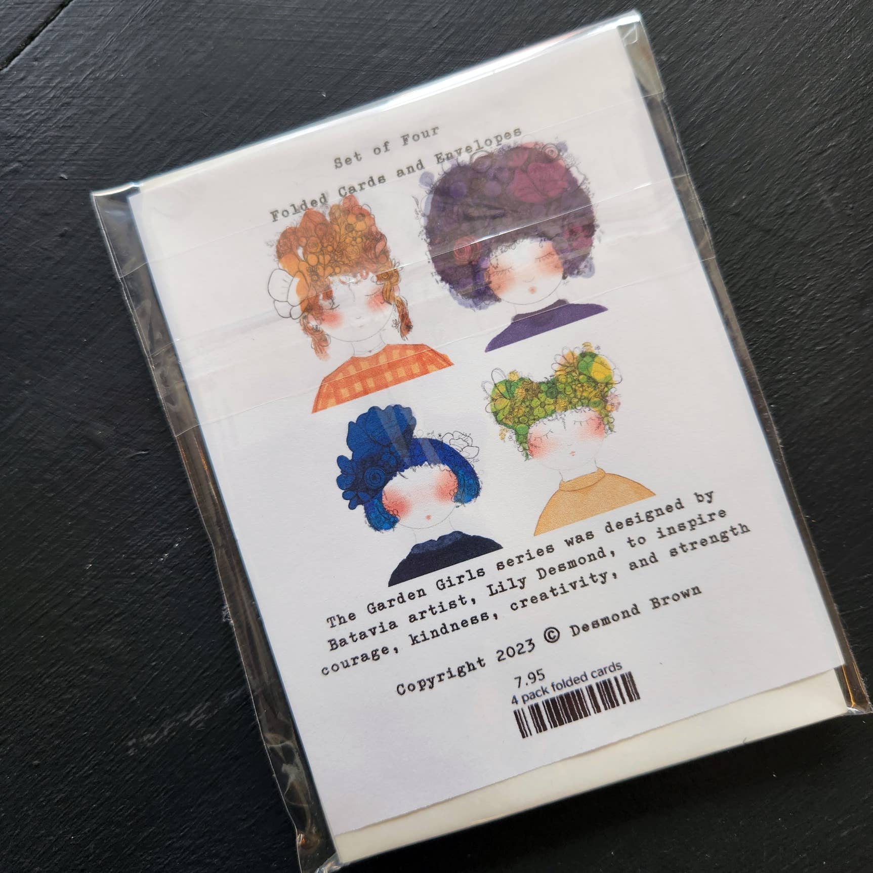Garden Girls- packaged notecard set of 4 - Image 6