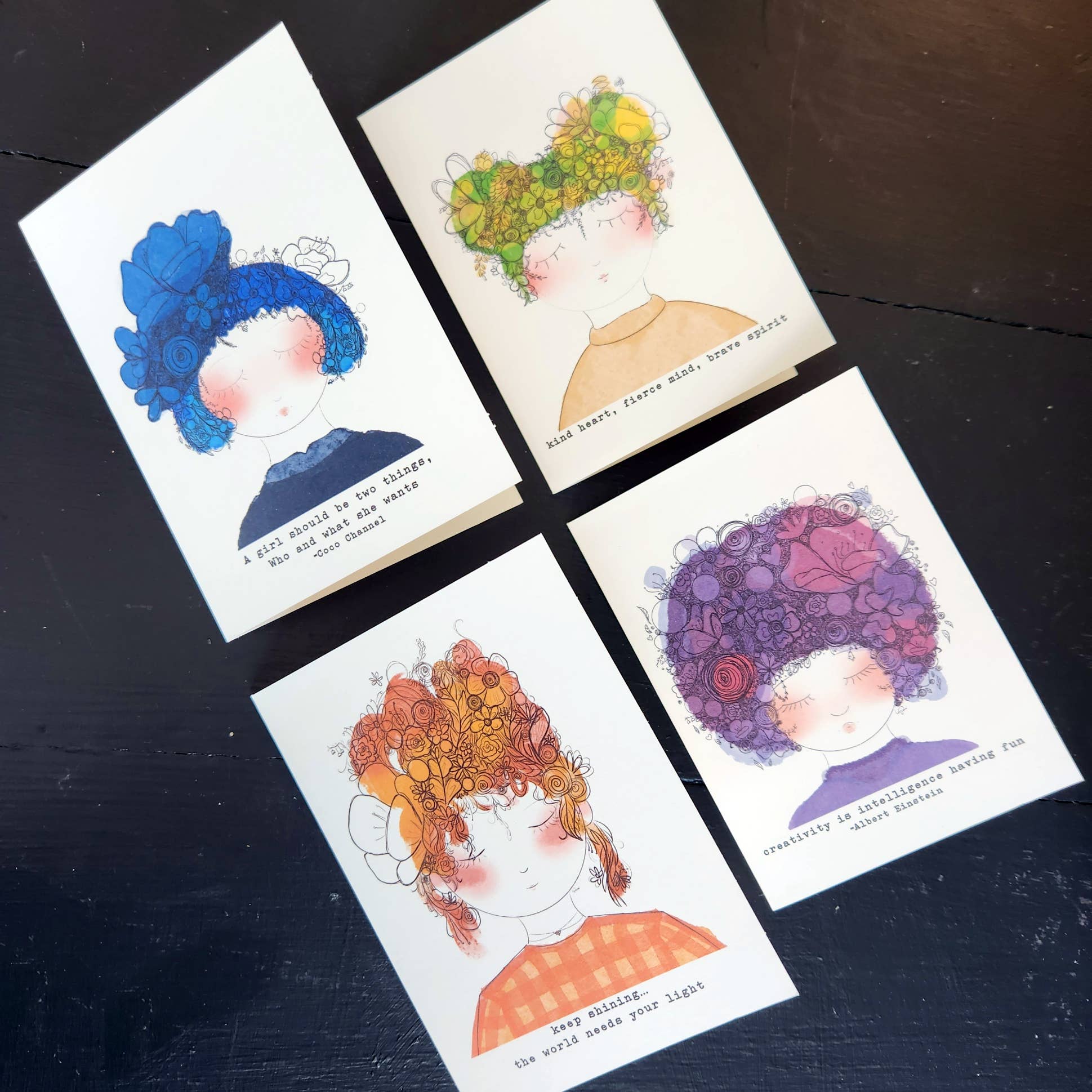 Garden Girls- packaged notecard set of 4 - Image 7