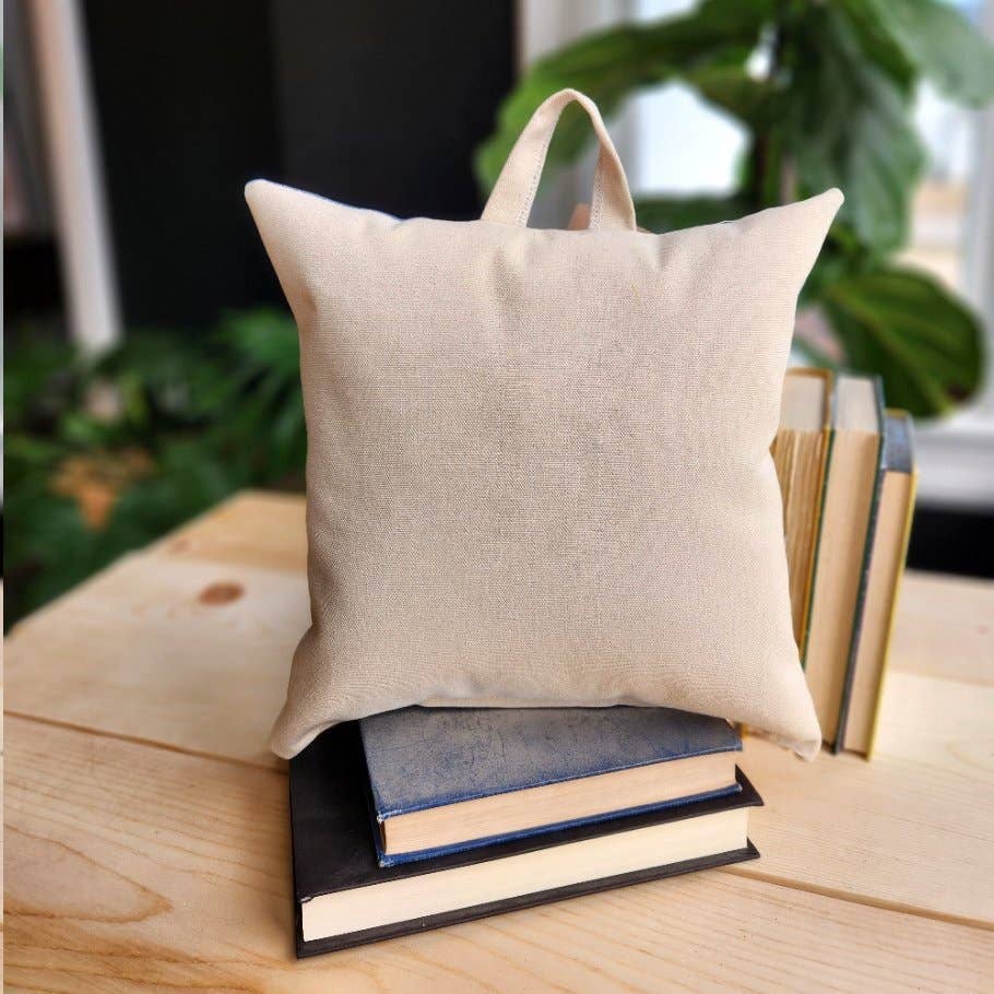 Reading Pillow- Books, Humor, Floral - Image 2