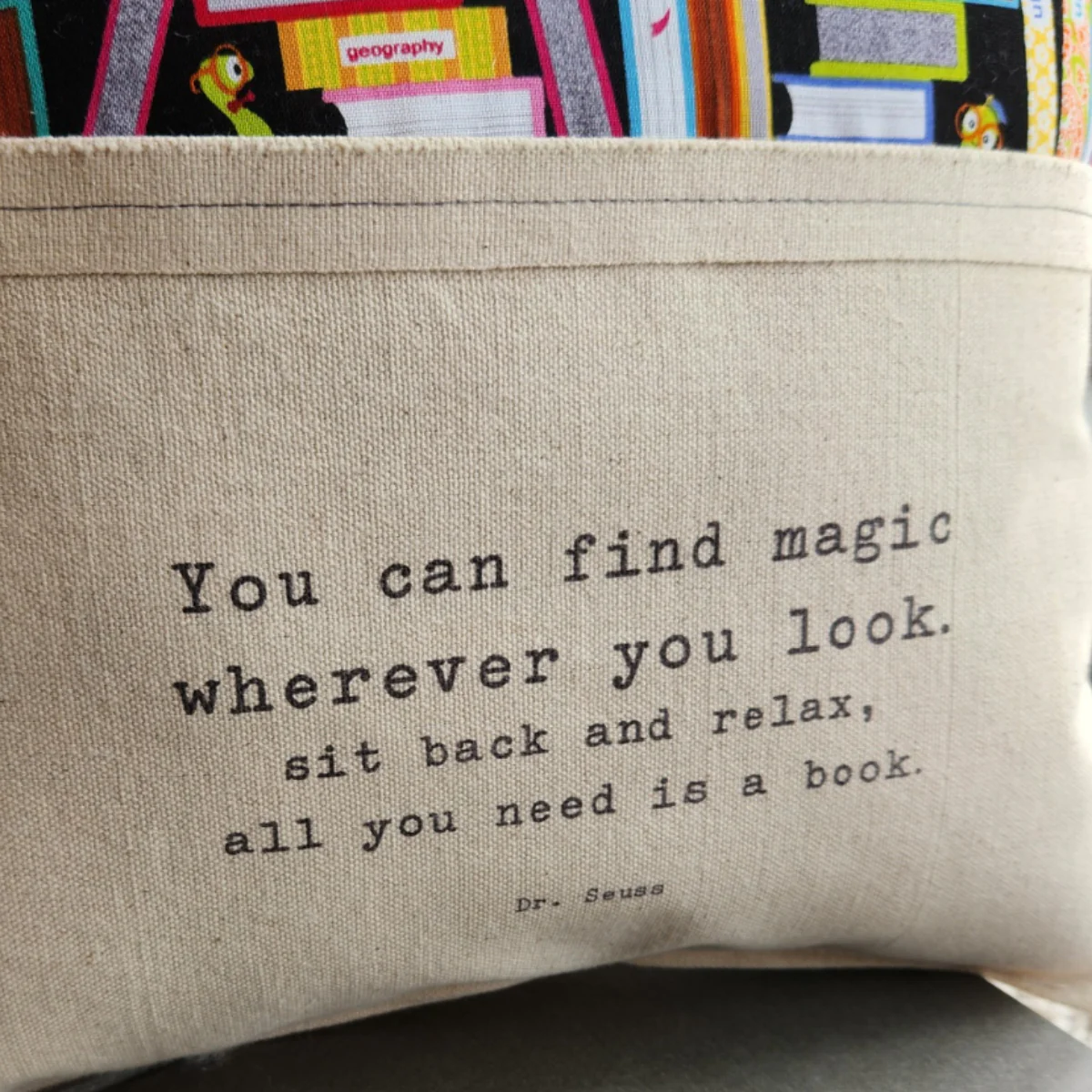 Reading Pillow- You Can Find Magic, Seuss, Books - Image 2