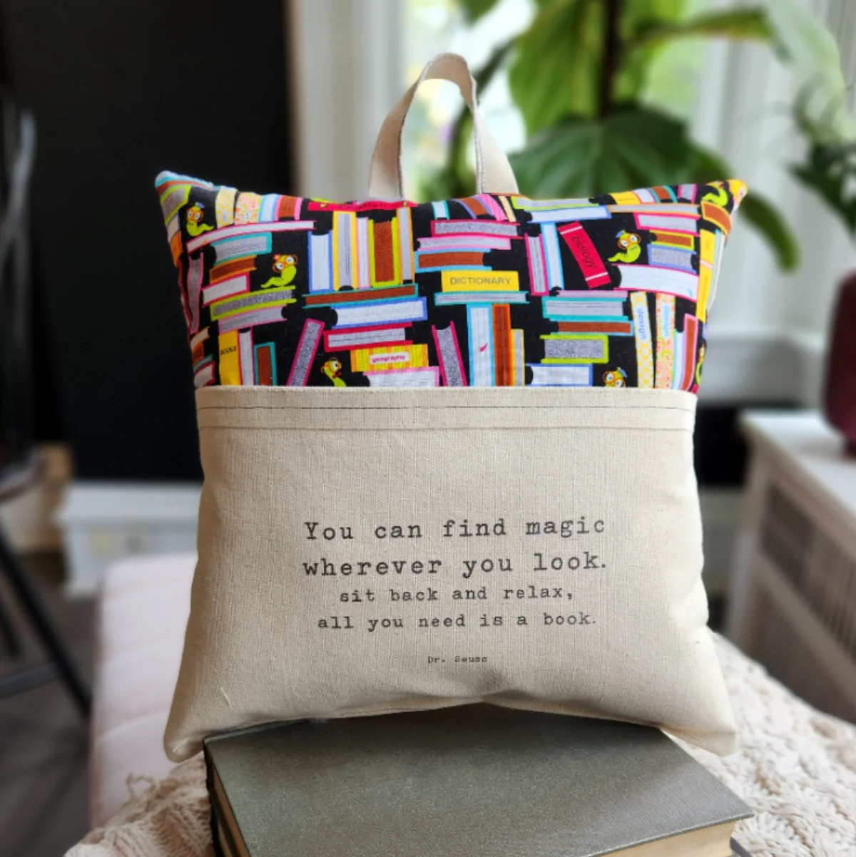 Reading Pillow- You Can Find Magic, Seuss, Books - Image 5