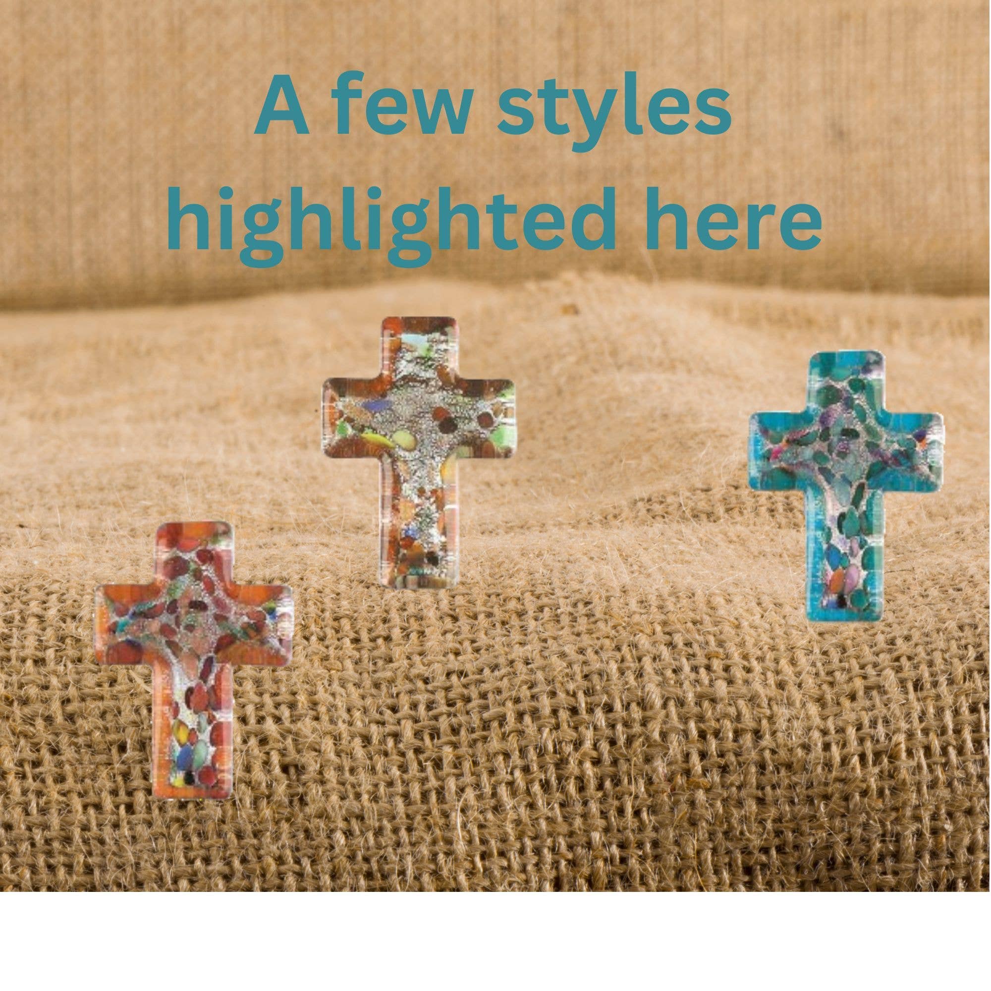 Pocket Reminder Stone Cross Glass Asst - Image 2